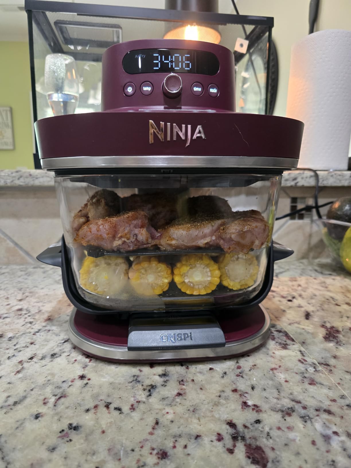 Ninja Crispi Pro 6-in-1 Glass Air Fryer | With Nontoxic, 6qt & 2.5qt Containers & Lids | Microwave, Freezer, Dishwasher Safe | 450°F Max Temp | 1800 Watt | Cyberspace | AS101CY customer photo 2