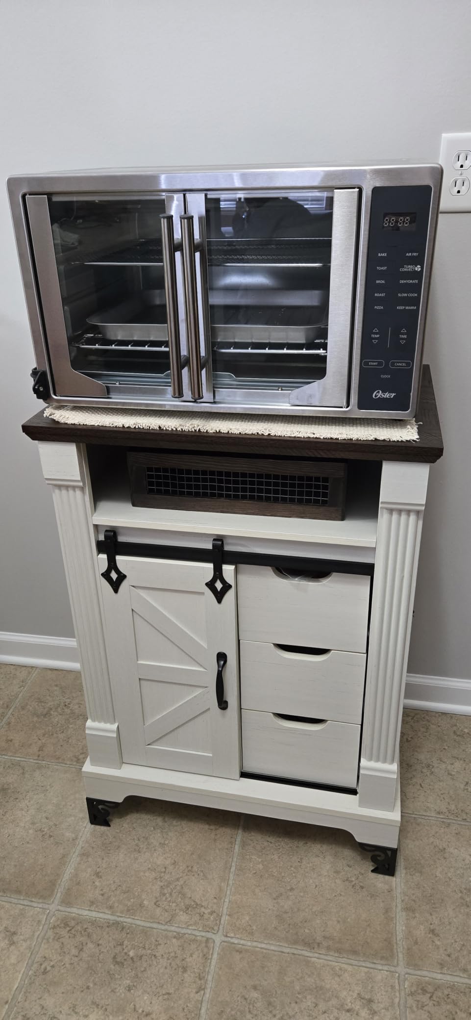 Oster Extra Large 42L French Door Countertop Toaster Oven, 10-in-1 Air Fryer Oven, with Air Fry Rack, Wire Rack, Baking Pan and Crumb Tray, Stainless Steel customer photo 2