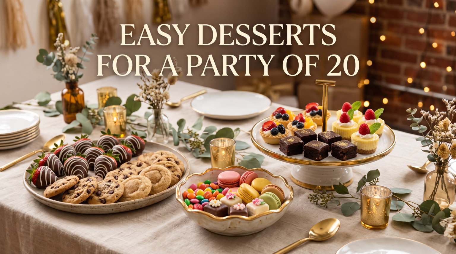 easy desserts for a party of 20