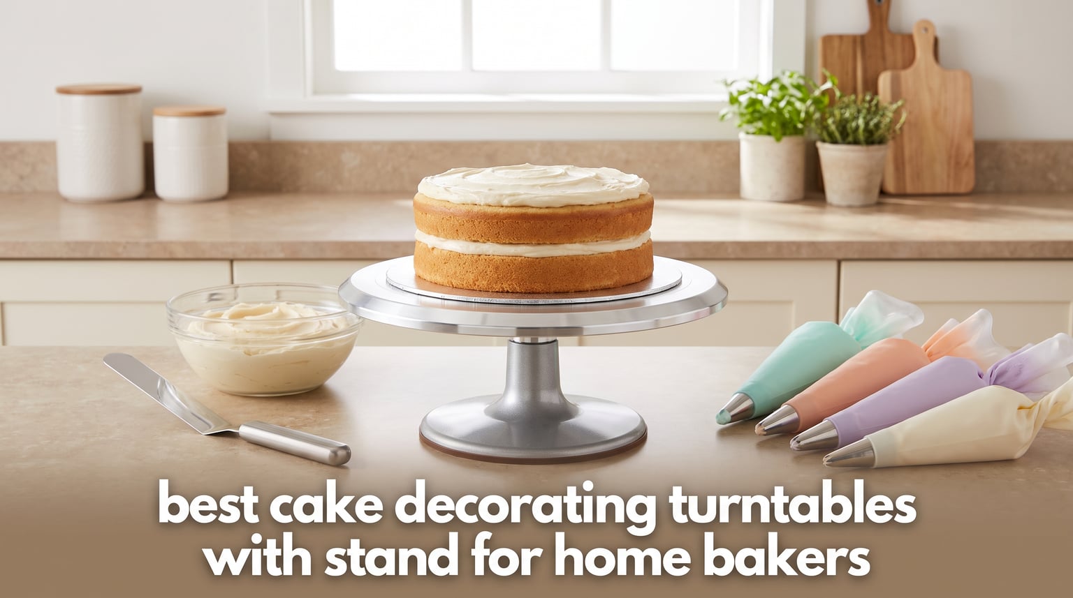 best cake decorating turntables with stand for home bakers