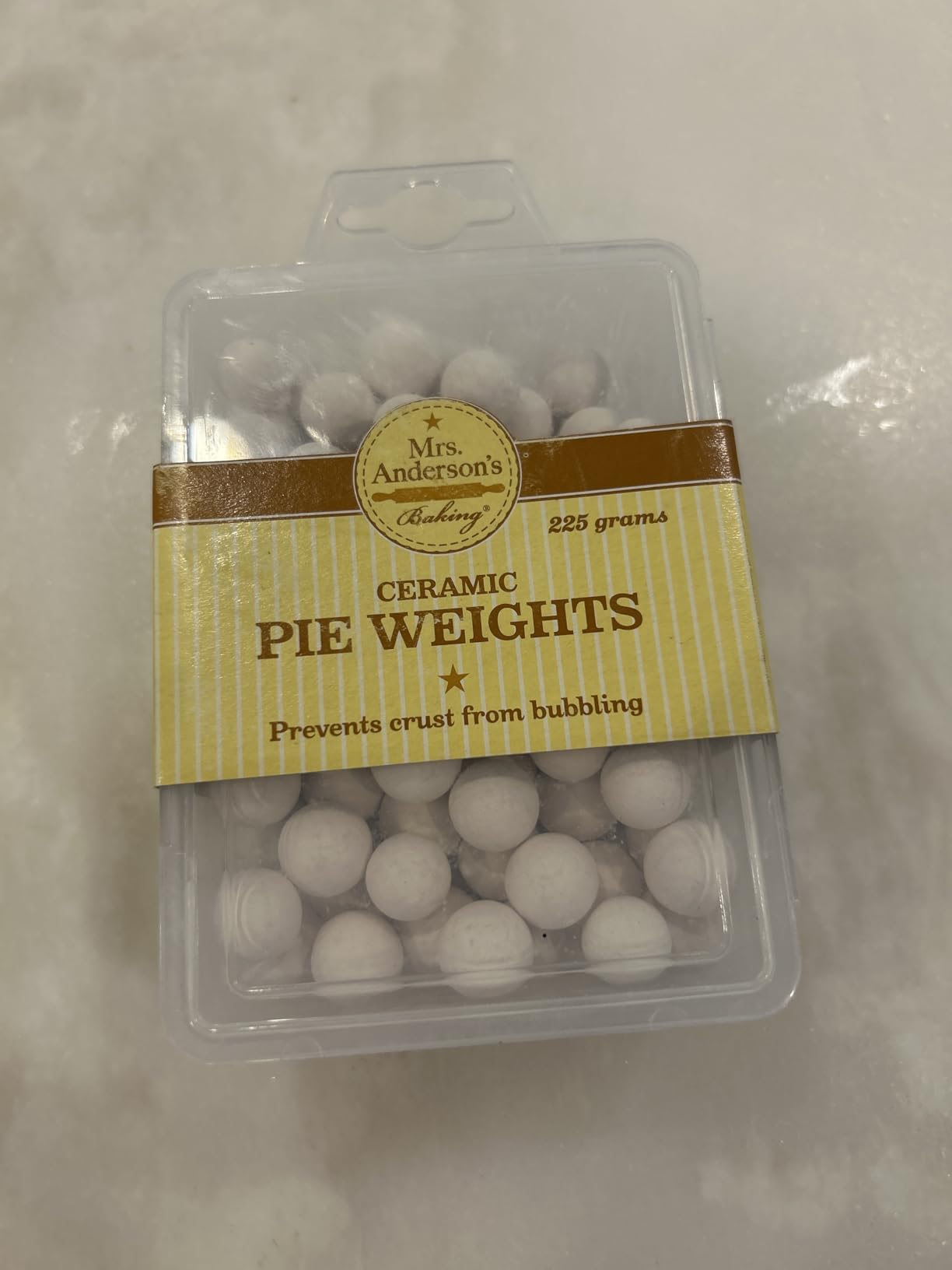 Mrs. Anderson's Baking Ceramic Pie Crust Weights, 135 Count, Natural Stoneware, For Blind Baking Pie Crusts And Tart Shells With Even Baking Results customer photo 2