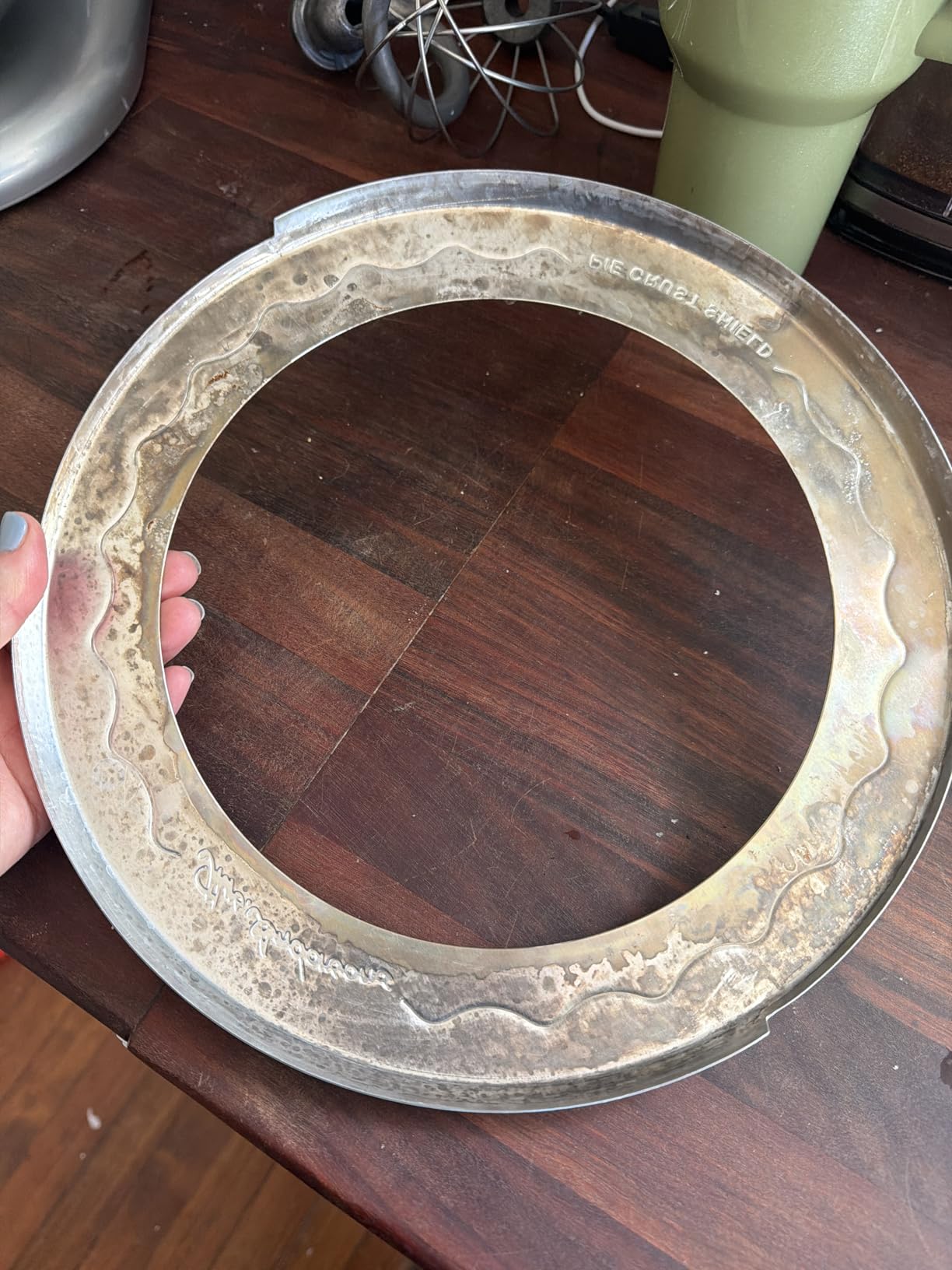 Mrs. Anderson's Baking Pie Crust Protector Shield, Fits 9.5-Inch And 10-Inch Pie Plates, Prevents Over-Browning And Spills customer photo 1