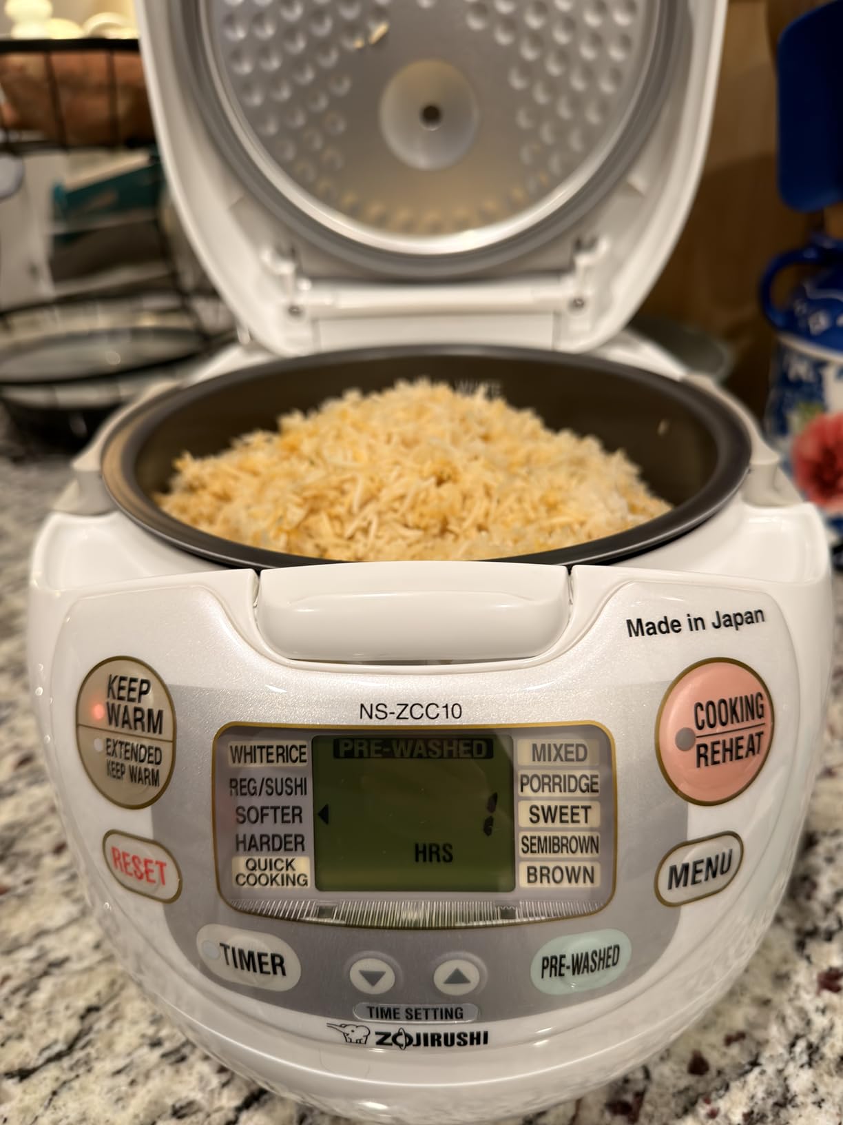 Zojirushi NS-ZCC10 Neuro Fuzzy Rice Cooker and Warmer, 5.5-Cup (White) customer photo 1