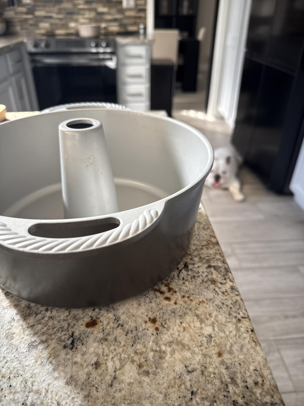 Nordic Ware Classic Cast Pound Cake, Nonstick 10 Inch One Piece Pan - Great for Angel Food, Coffee Cake, 18 Cup - Graphite customer photo 2
