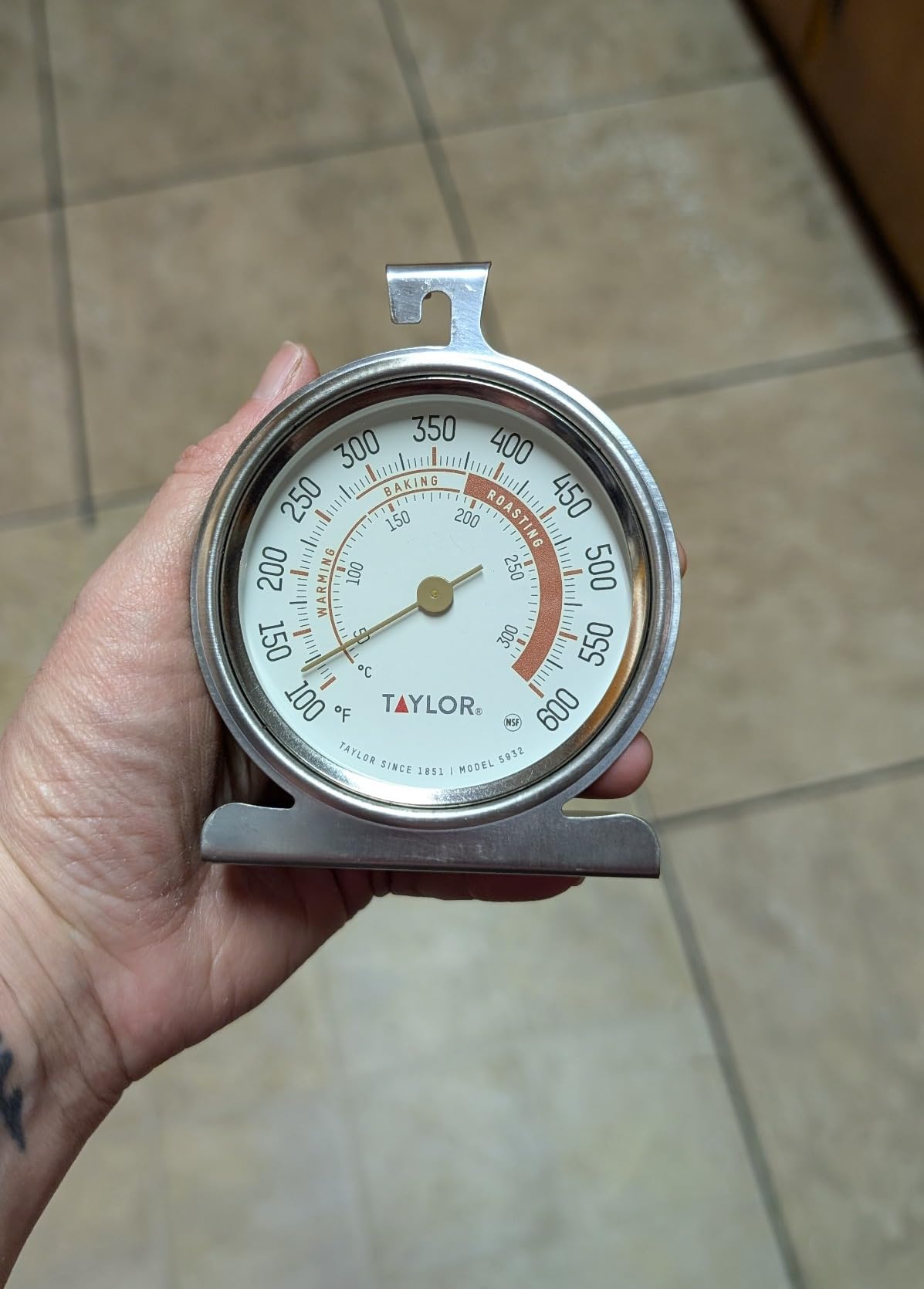 Taylor Precision Products Large Dial Thermometer, Silver customer photo 2