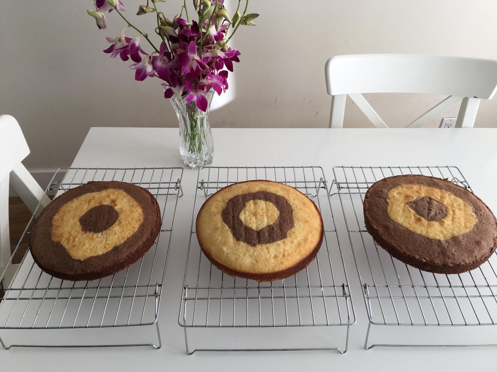 Wilton Round Checkerboard Cake Pan Set, 4-Piece, Steel customer photo 2