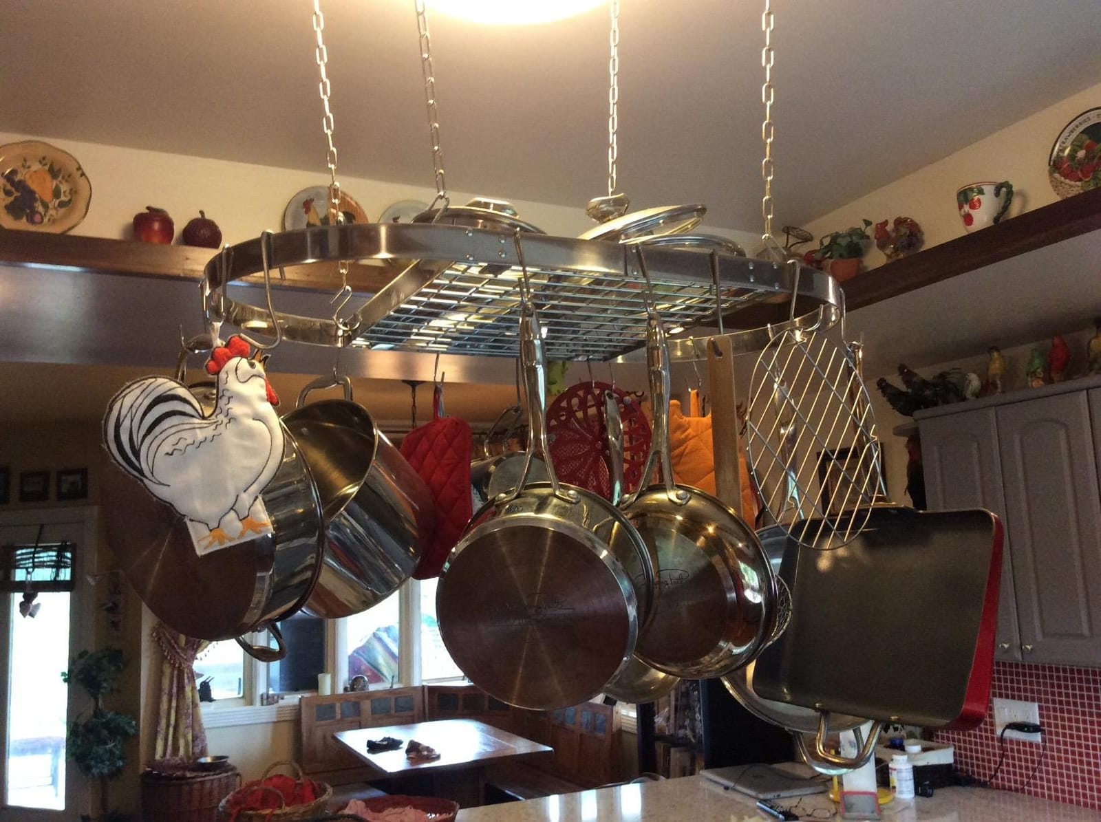 Range Kleen CW6001 Stainless Steel Hanging Oval Pot Rack 1.5 Inch H by 33 Inch W by 17 Inch D customer photo 1