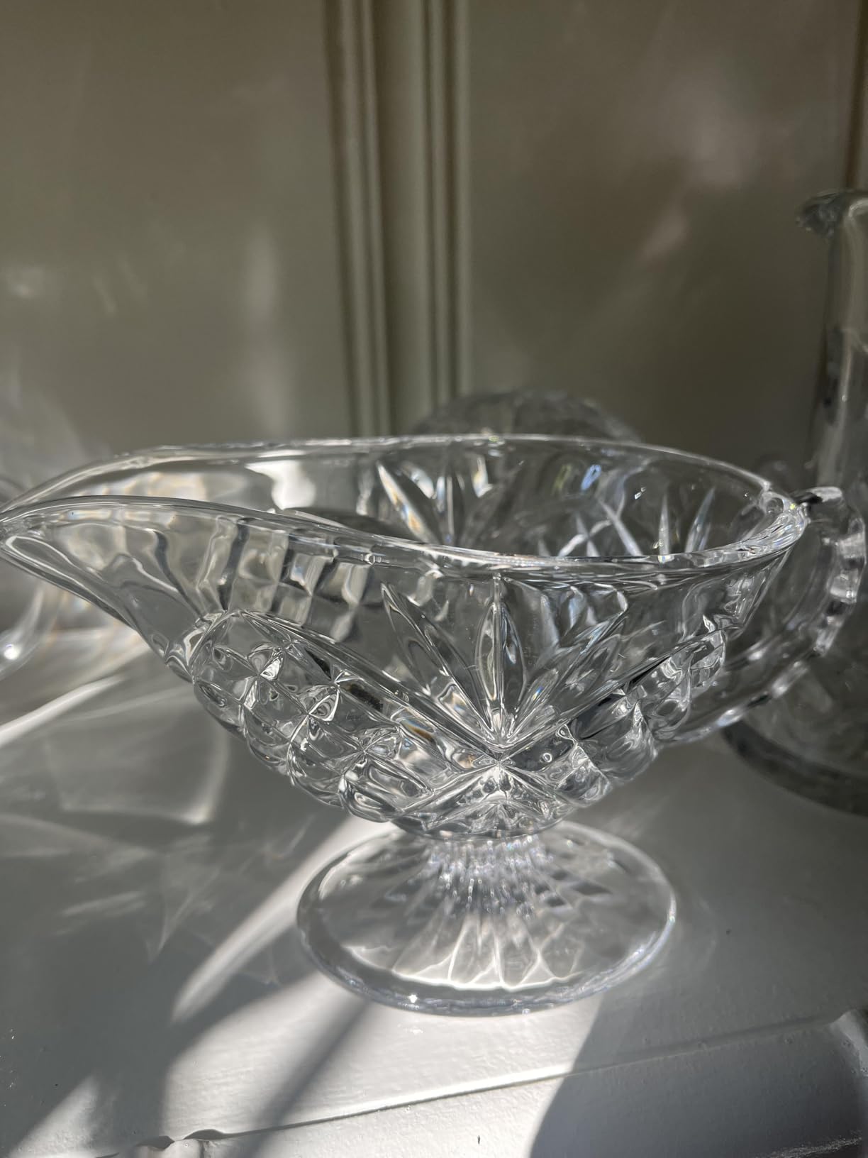 Godinger Gravy Boat Thanksgiving Table Decor Red Holiday Decor, Clear customer photo 1