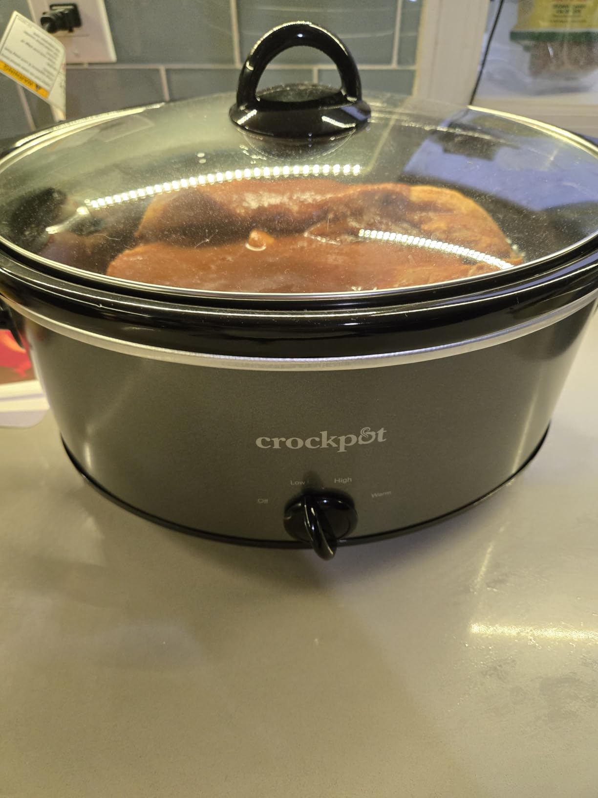 Crock-Pot 7-Quart Manual Slow Cooker, Family Size Serves 8+ People & Fits 6-lb Roast, Removable Stoneware with Warming Setting, Dishwasher Safe for Easy Cleanup, Stainless Steel customer photo 1