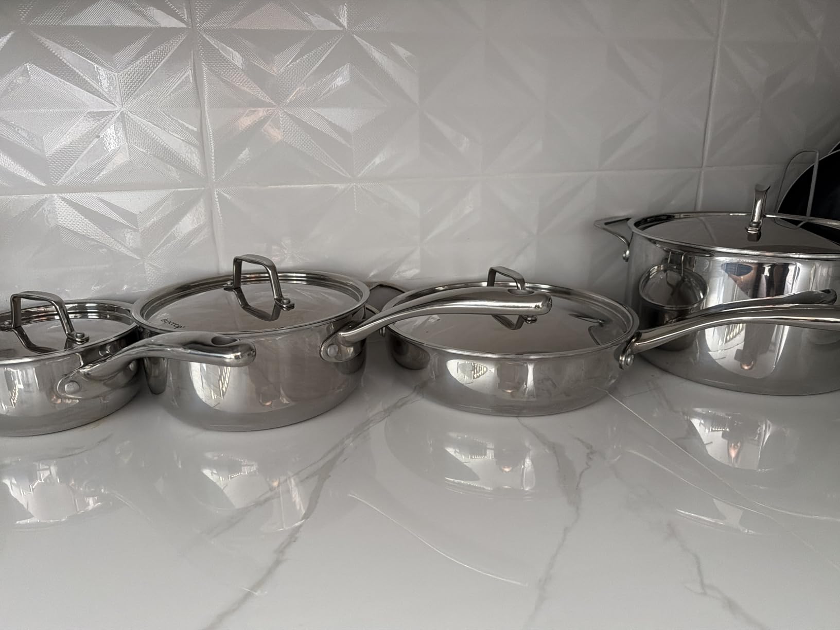 Duxtop Tri-Ply Stainless Steel Induction Cookware, 10PC Pots and Pans Set | Whole Clad 3-Layer Steel, Family Cookware Set, Even Heating, Dishwasher and Oven Safe customer photo 1