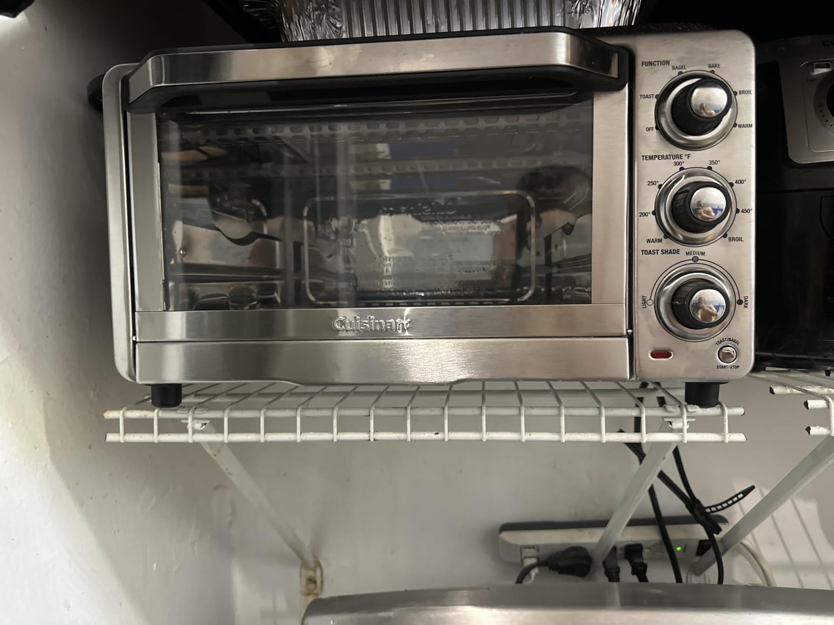 Cuisinart Toaster Oven Broiler, 1800W Countertop Design, 0.5 cu. ft. | Custom Classic small toaster oven, nonstick interior & shade control settings, fits 11” pizza & 4 bagel halves, TOB-40NNAS customer photo 1