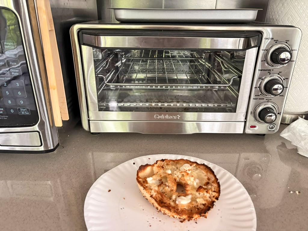 Cuisinart Toaster Oven Broiler, 1800W Countertop Design, 0.5 cu. ft. | Custom Classic small toaster oven, nonstick interior & shade control settings, fits 11” pizza & 4 bagel halves, TOB-40NNAS customer photo 2