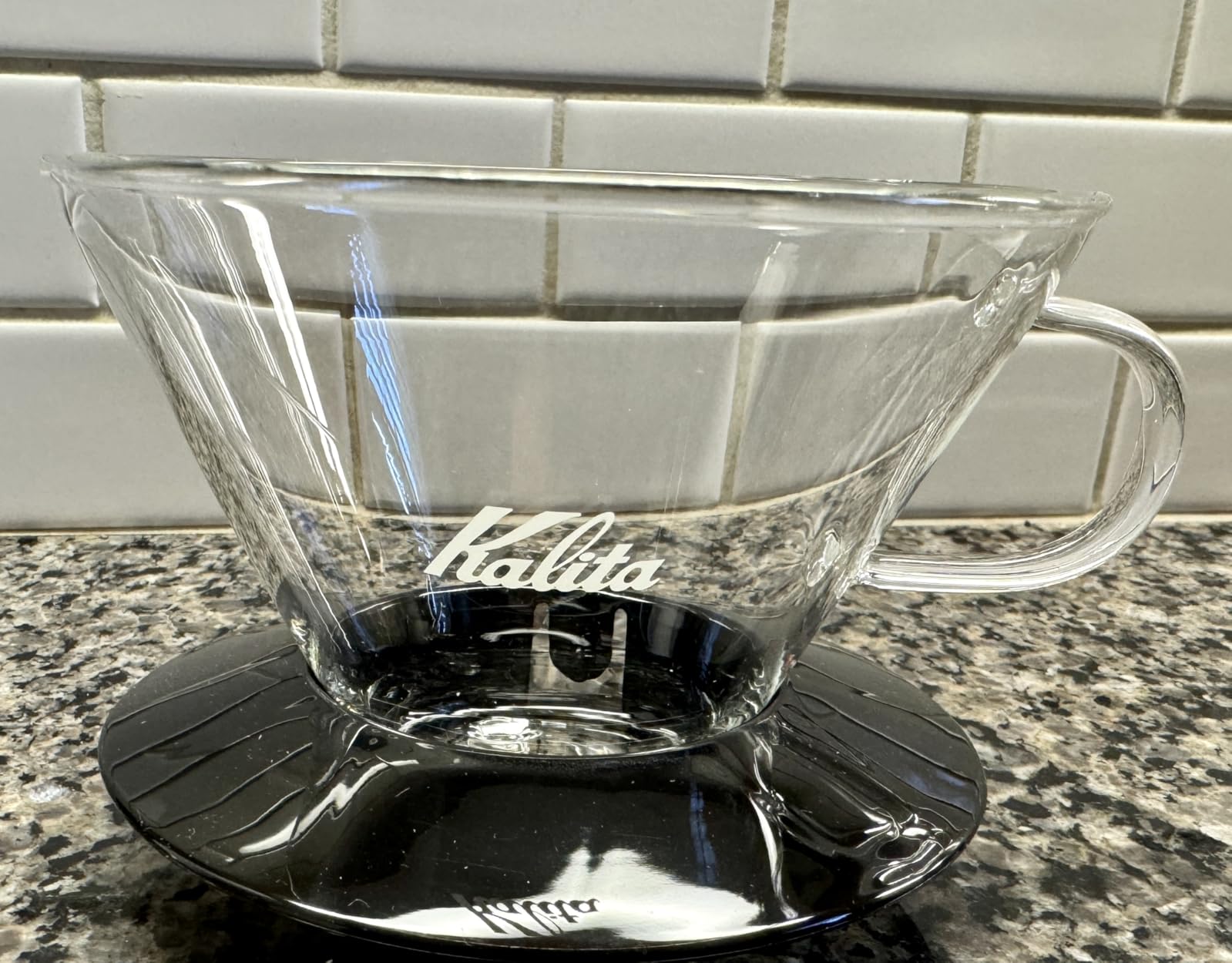 Kalita Wave Pour Over Coffee Dripper, Size 185, Heat-Resistant Glass customer photo 2