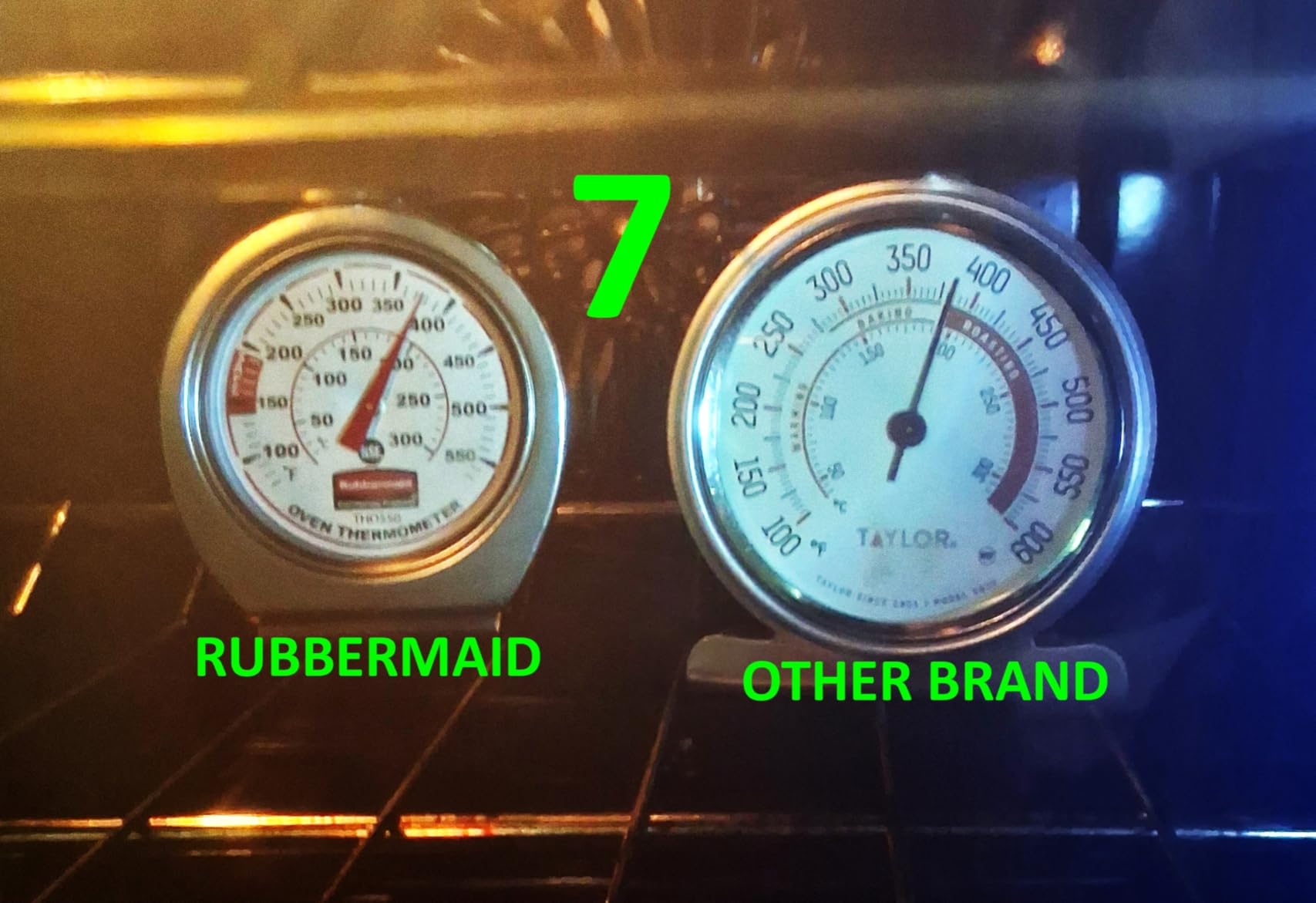 Rubbermaid Commercial Products Stainless Steel Monitoring Thermometer, Safe for Inside Oven/Grill/Smoker, 60-580°F Range customer photo 2