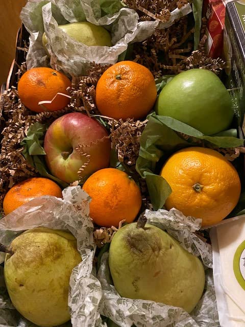 A Gift Inside Classic Fresh Fruit Basket Gift with Crackers, Cheese and Nuts for Holiday, Thank You, Birthday, Get Well, Anniversary, Corporate customer photo 1
