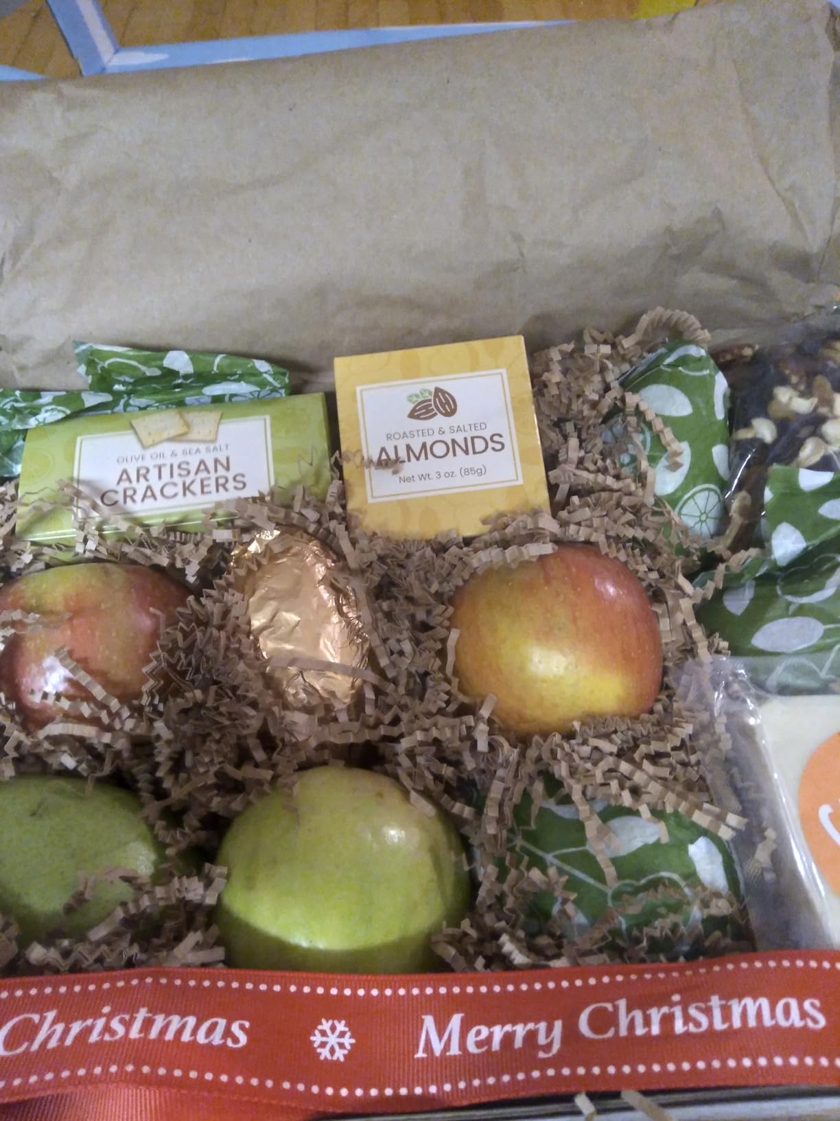A Gift Inside Classic Fresh Fruit Basket Gift with Crackers, Cheese and Nuts for Holiday, Thank You, Birthday, Get Well, Anniversary, Corporate customer photo 2