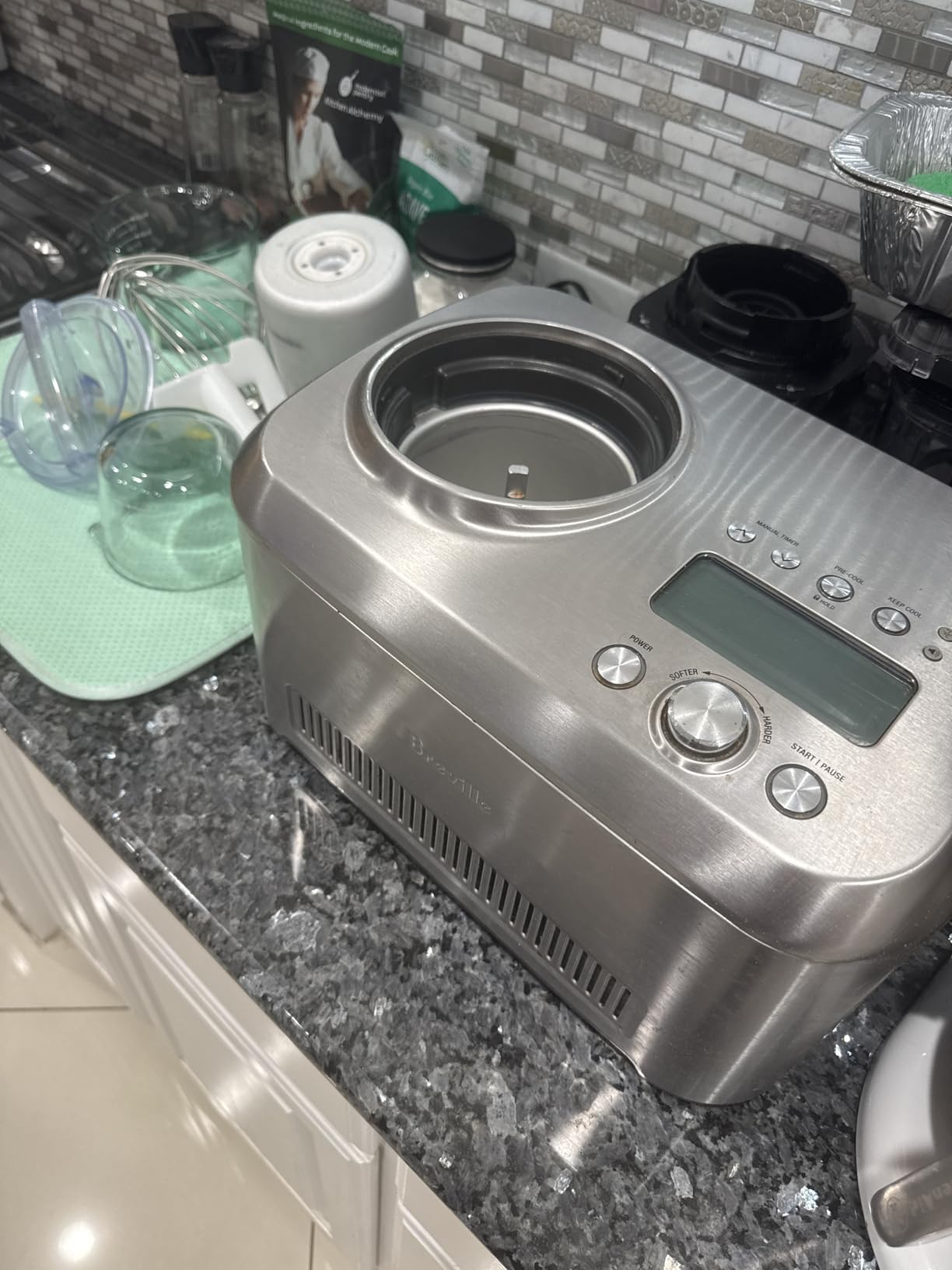 Breville BCI600XL Smart Scoop Ice Cream Maker, Brushed Stainless Steel | Create delicious homemade ice cream, sorbet, gelato, and frozen yogurt with 12 different hardness settings customer photo 1