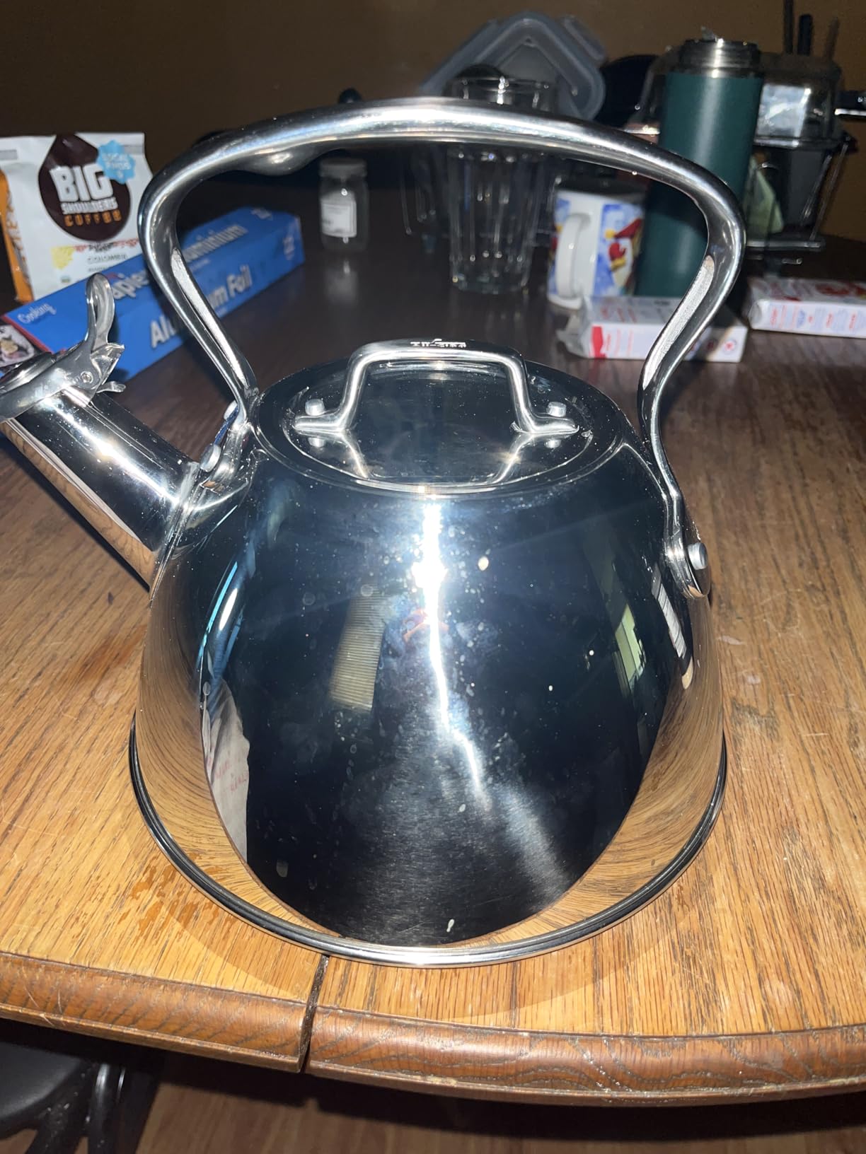 All-Clad Specialty Stainless Steel Tea Kettle 2 Quart Induction Pots and Pans, Cookware Silver | Polished Stainless Steel Tea Kettle for Stove Top, Induction Compatible, Dishwasher Safe customer photo 1