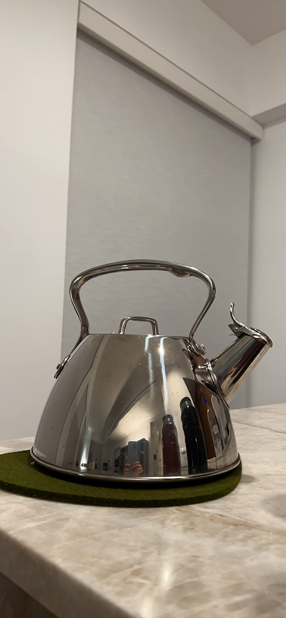 All-Clad Specialty Stainless Steel Tea Kettle 2 Quart Induction Pots and Pans, Cookware Silver | Polished Stainless Steel Tea Kettle for Stove Top, Induction Compatible, Dishwasher Safe customer photo 2