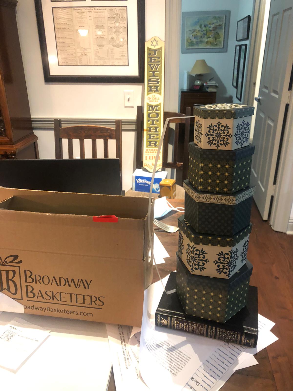 Broadway Basketeers Elegant Gift Basket Tower Cookies Popcorn & Sweets | Large sweet and savory snack tower for families, friends, groups, offices, and all occasion food gifts. customer photo 1