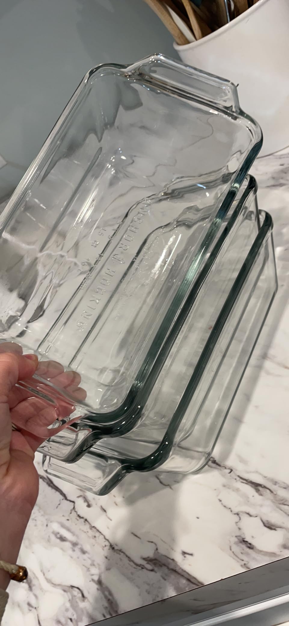 Anchor Hocking Glass Bread Pan, 1.5 Quart Loaf Pan, Set of 3 customer photo 2