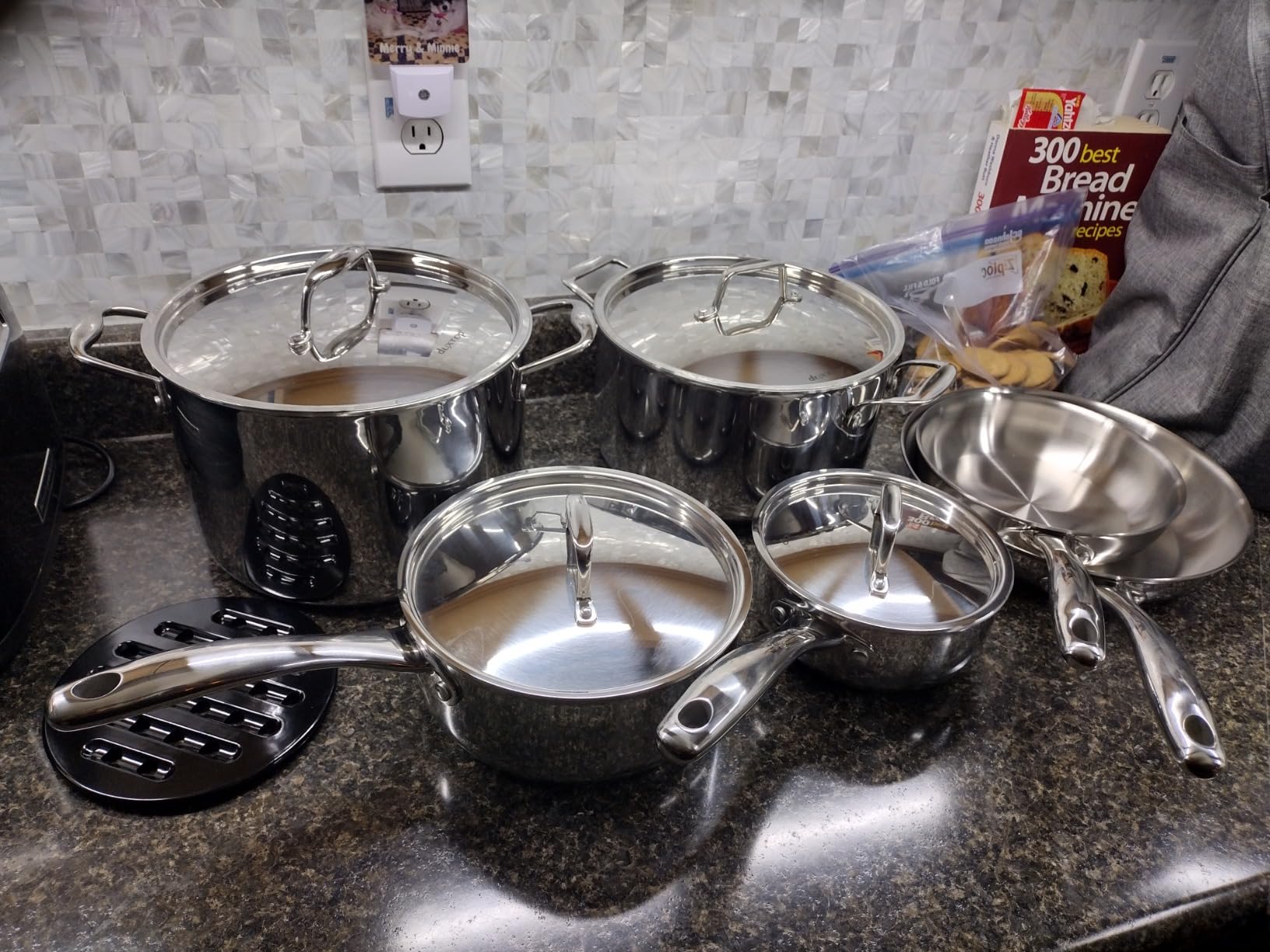 Duxtop Tri-Ply Stainless Steel Induction Cookware, 9PC Pots and Pans Set, Whole Clad 3-Layer Steel, Even Heating, Dishwasher and Oven Safe customer photo 1