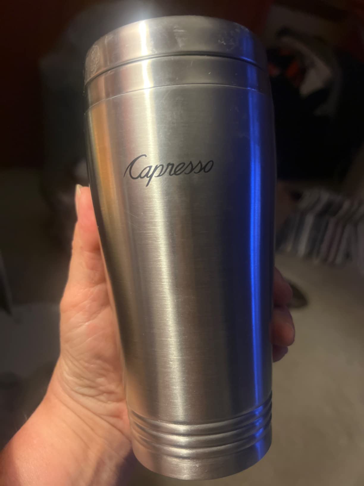 Capresso On-The-Go Personal Coffee Maker, Silver/Black customer photo 2