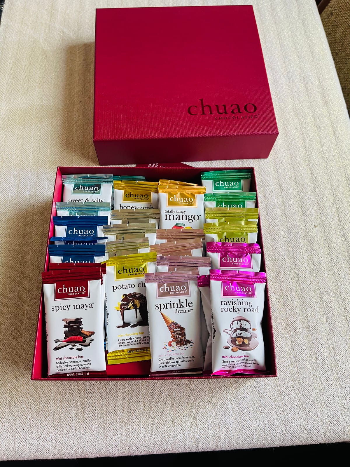 Chuao Chocolatier Share the Love Assorted Milk and Dark Mini Gourmet Chocolate Bars Gift Box | Sampler For Holiday, Birthday, Thank You, Corporate Gift Baskets | 36 Bars, 0.39 oz Each customer photo 2