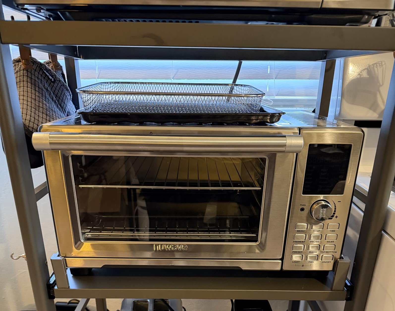 Nuwave Bravo Air Fryer Toaster Smart Oven, 12-in-1 Countertop Convection | 30-QT XL Capacity, 50°-500°F Temperature Controls, Top and Bottom Heater Adjustments 0%-100%, Brushed Stainless Steel Look customer photo 1