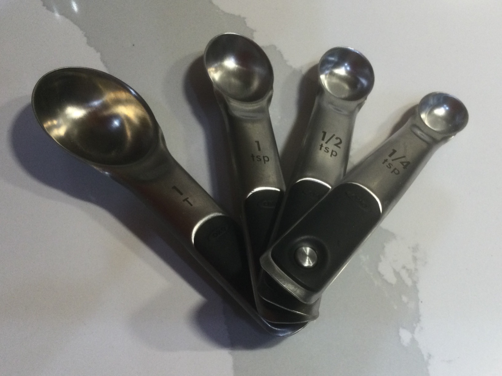 OXO Good Grips 4 Piece Stainless Steel Measuring Spoons with Magnetic Snaps customer photo 1