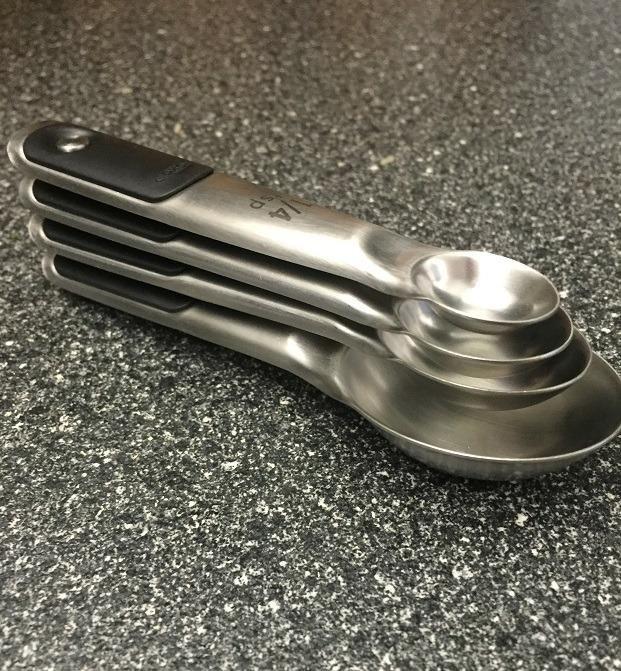 OXO Good Grips 4 Piece Stainless Steel Measuring Spoons with Magnetic Snaps customer photo 2