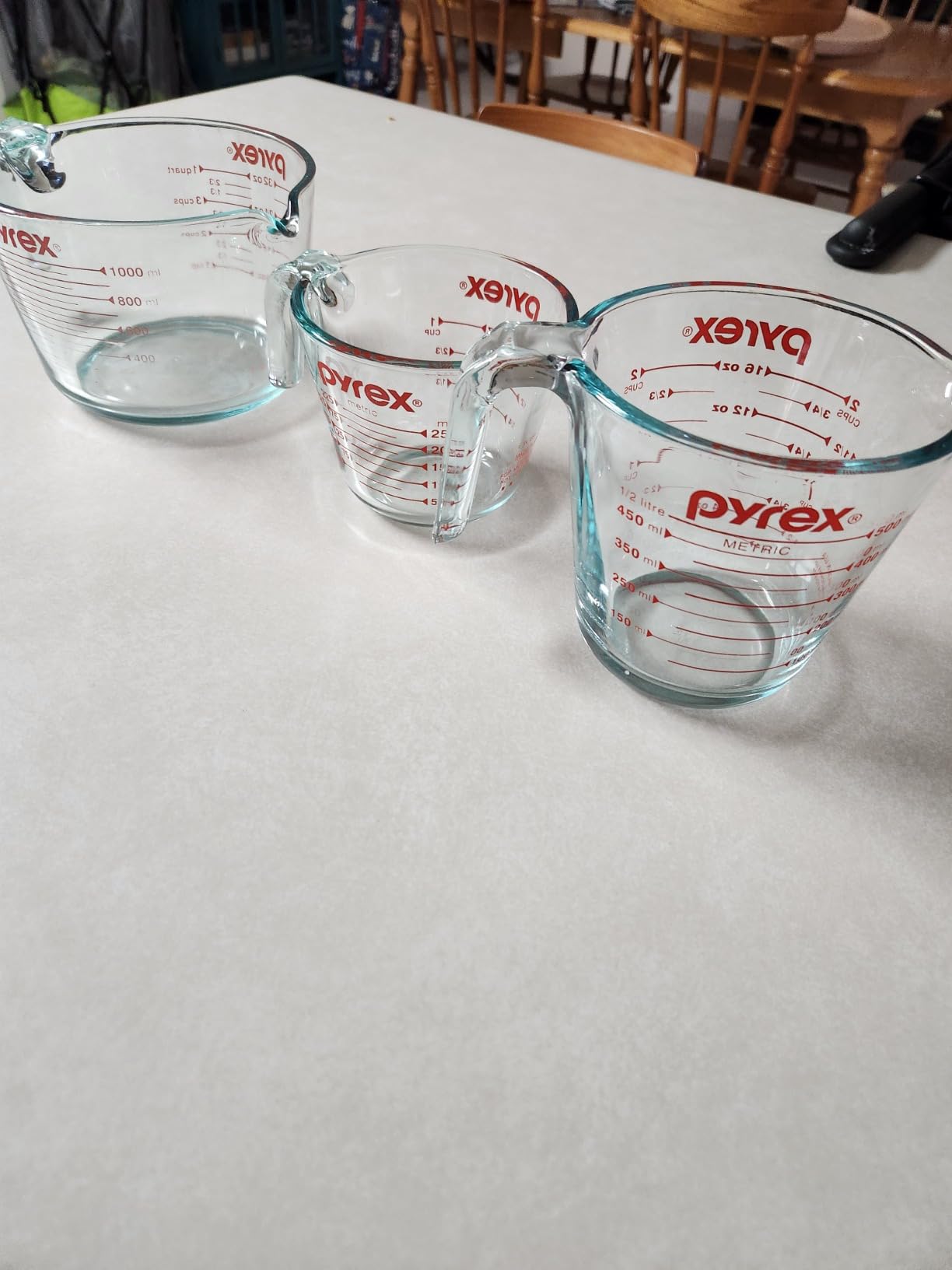 Pyrex Essentials (3-Pack) Glass Measuring Cups Set, (1, 2 & 4 Cup) Measuring Cups For Prepping, Baking and Cooking, Preheated Oven, Dishwasher, Freezer, and Microwave Safe customer photo 2