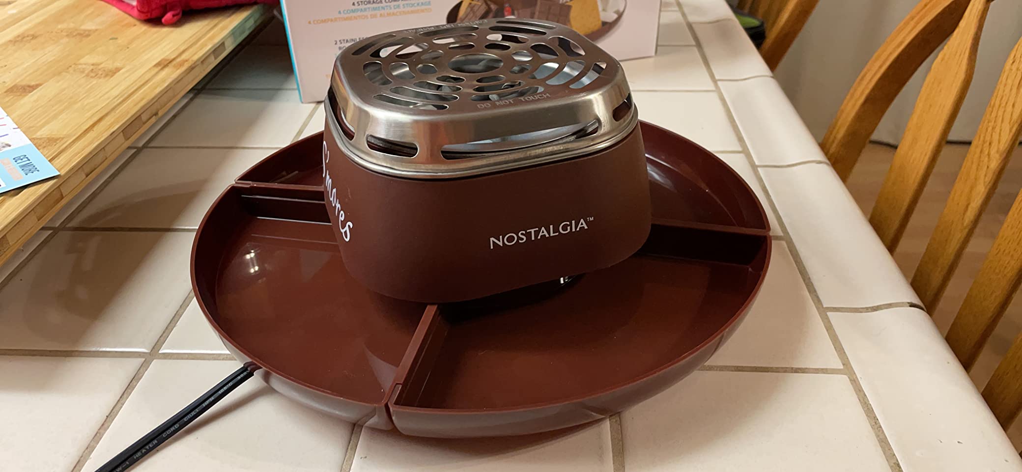 Nostalgia Tabletop Indoor Electric S'mores Maker - Smores Kit With Marshmallow Roasting Sticks and 4 Trays for Graham Crackers, Chocolate, and Marshmallows - Movie Night Supplies customer photo 2