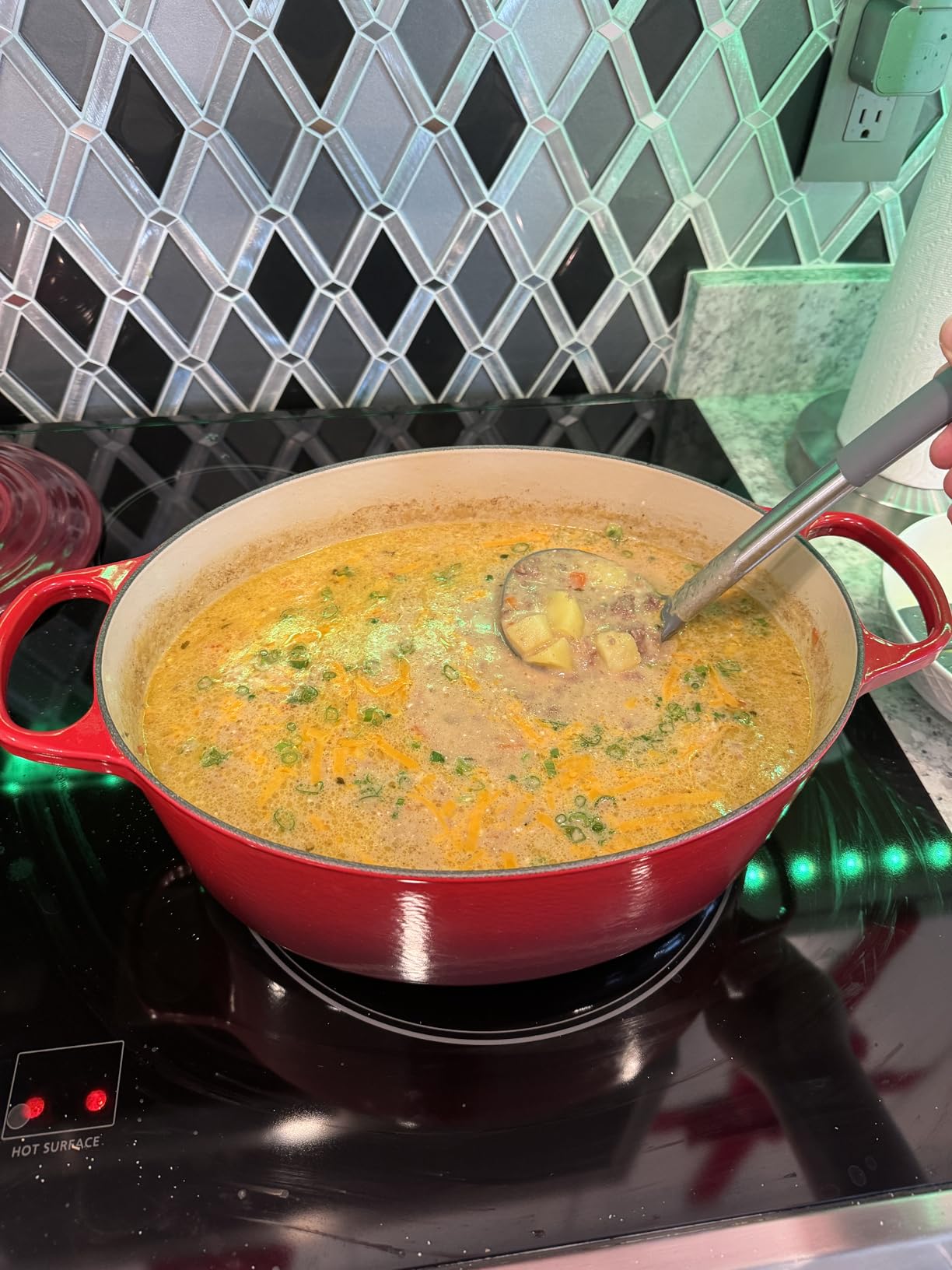 Le Creuset Enameled Cast Iron Signature Oval Dutch Oven, 5 qt, Cerise customer photo 2