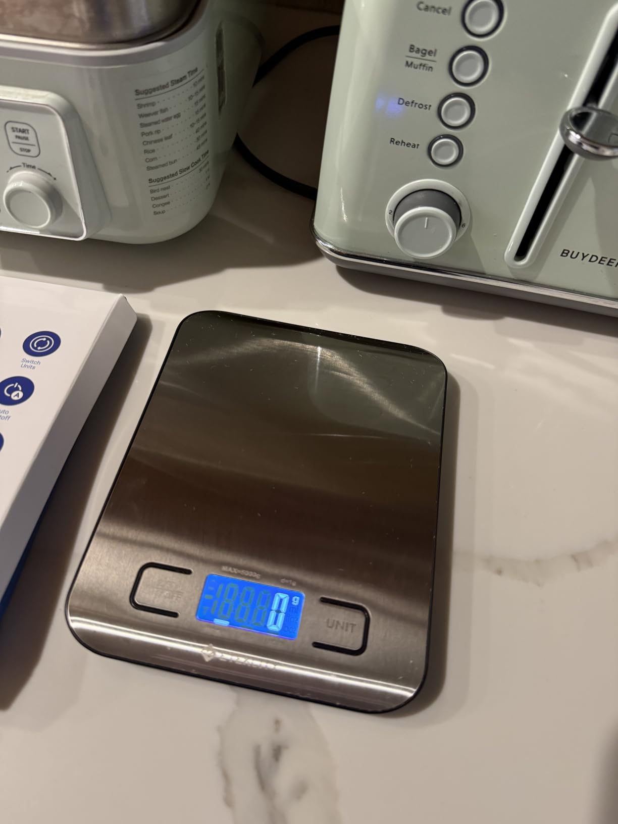 Etekcity Food Kitchen Scale, Digital Grams and Ounces for Weight Loss, Baking, Cooking, Keto and Meal Prep, LCD Display, Medium, 304 Stainless Steel customer photo 2