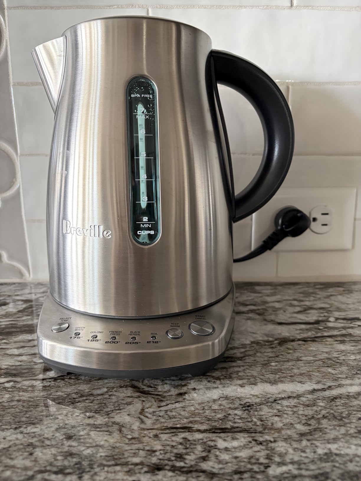 Breville BKE720BSS Temp Select Hot Water Kettle, Brushed Stainless Steel, Variable Temperature Control, 7 Cup Capacity customer photo 2