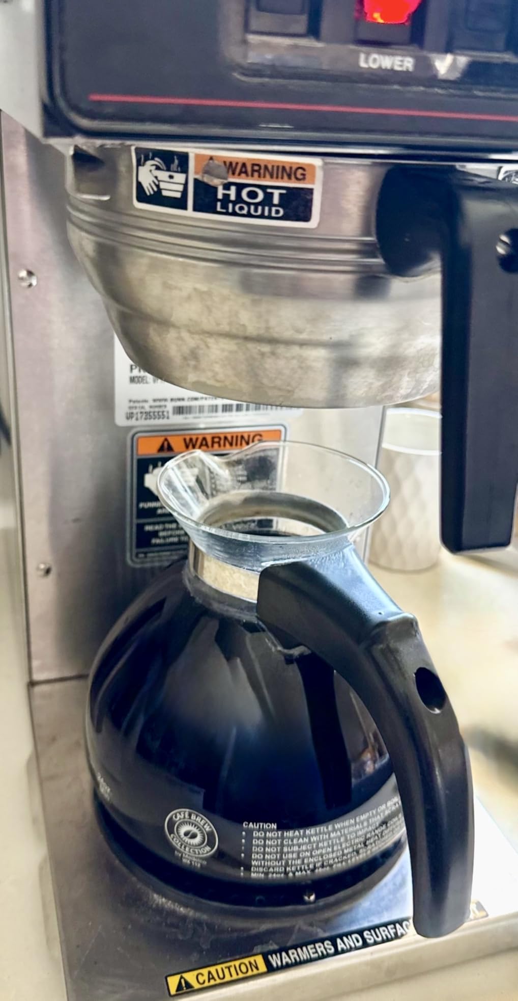 Cafe Brew Glass Tea Kettle, 12 Cup | German borosilicate glass. Gas & electric stovetop safe. Heat resistant. Whistles at boil. 12-cup capacity. customer photo 1
