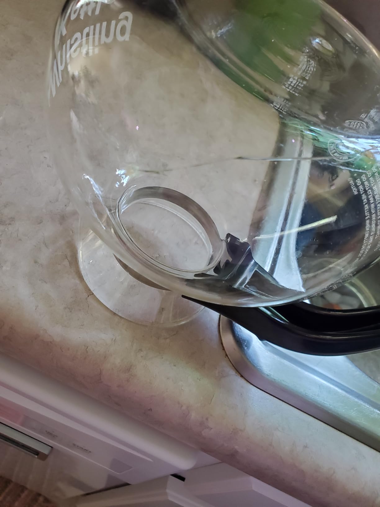Cafe Brew Glass Tea Kettle, 12 Cup | German borosilicate glass. Gas & electric stovetop safe. Heat resistant. Whistles at boil. 12-cup capacity. customer photo 2