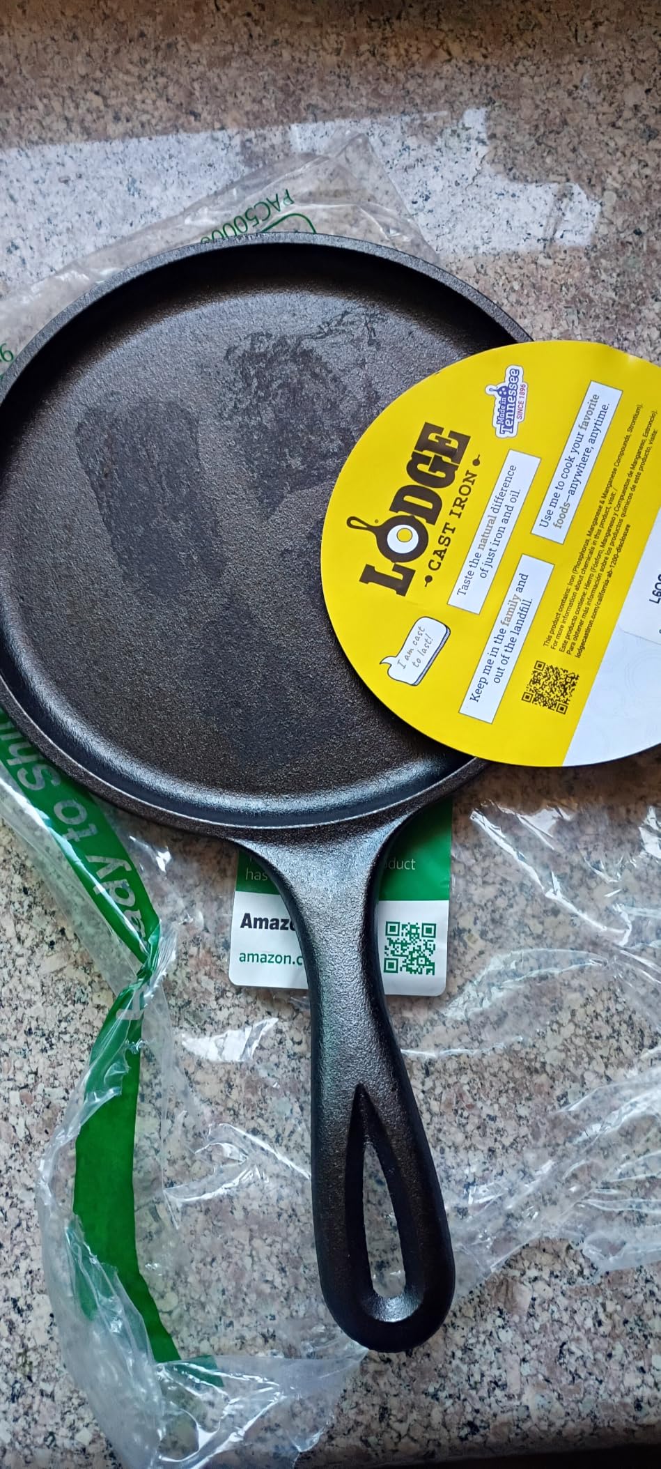 Lodge Pre-Seasoned Cast Iron Round Griddle, 8 Inches customer photo 2