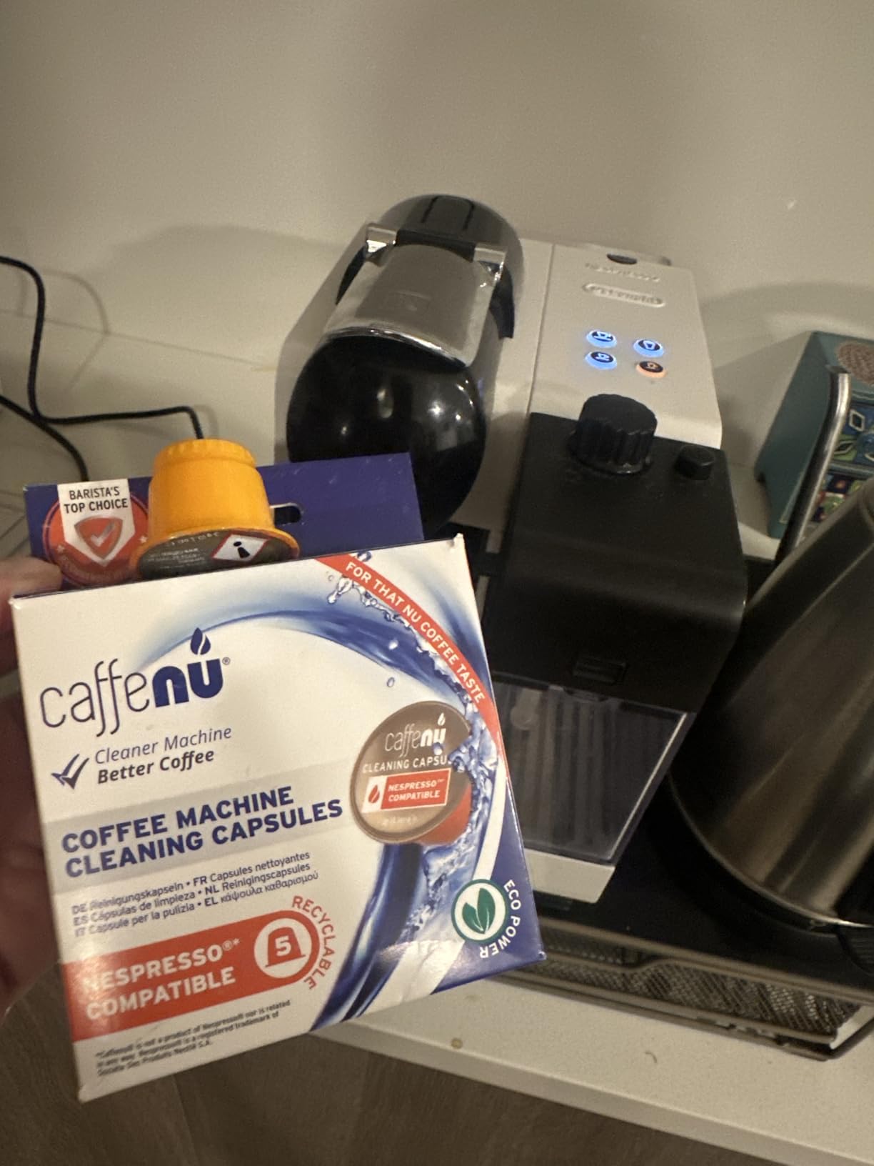 Caffenu Nespresso Original Line Compatible Cleaning Pods, 5 Capsules | 5 Cleaner Pods for Nespresso Original Line Coffee Makers - Improves Coffee Flow and Taste - Removes Coffee Residue and Odors customer photo 1