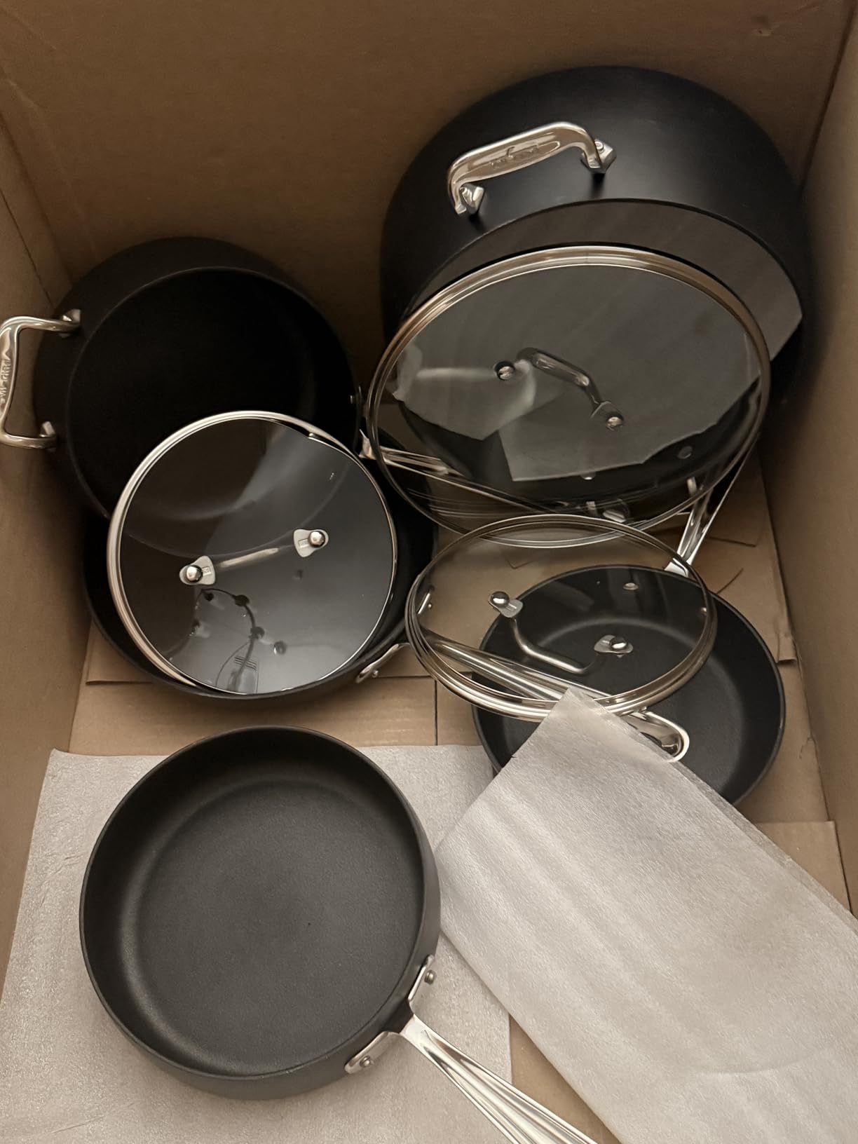 All-Clad HA1 Hard Anodized Nonstick Cookware Set 10 Piece, Induction, Oven Broiler Safe 500F, Black customer photo 1