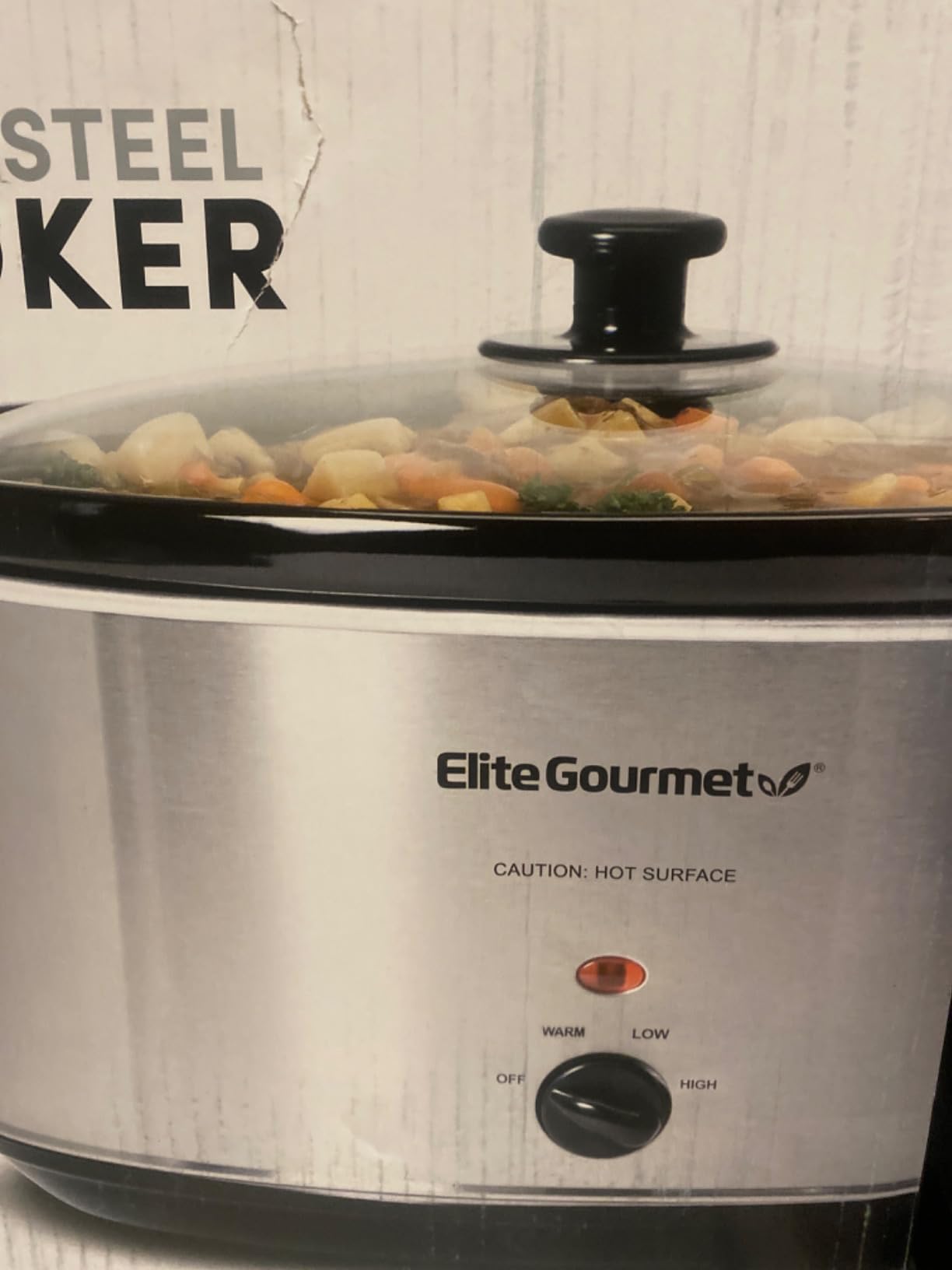 Elite Gourmet MST-900D Digital Slow Cooker, 8.5 Qt, Stainless Steel | Programmable, Adjustable Temp, Dishwasher-Safe Glass Lid & Crock customer photo 2