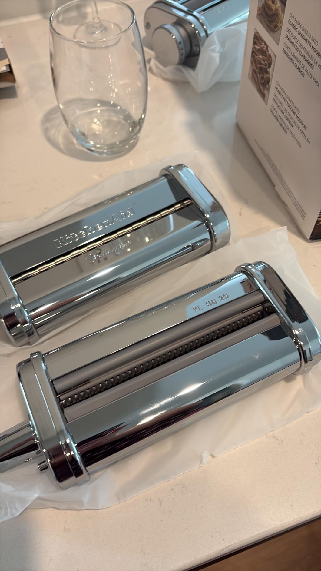 KitchenAid KSMPRA 3-pc Pasta Roller/Cutter Set for KitchenAid Stand Mixers, Fits all Household KitchenAid Stand Mixers, Stainless Roller and Cutters, Easy to Clean with Cleaning Brush customer photo 2