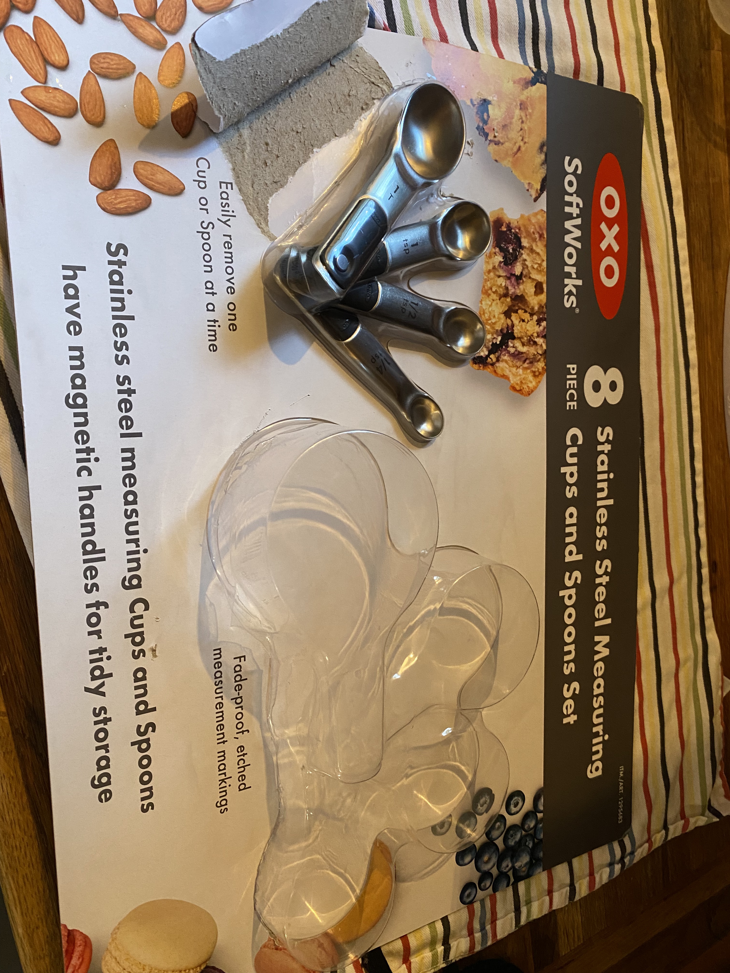 OXO Good Grips Stainless Steel Measuring Cups and Spoons 8-Piece Set | Magnetic Handles for Easy Nesting Storage, Non-Slip Grip, Etched Measurement Markings, Baking Tools, Dry and Liquid Measuring customer photo 1