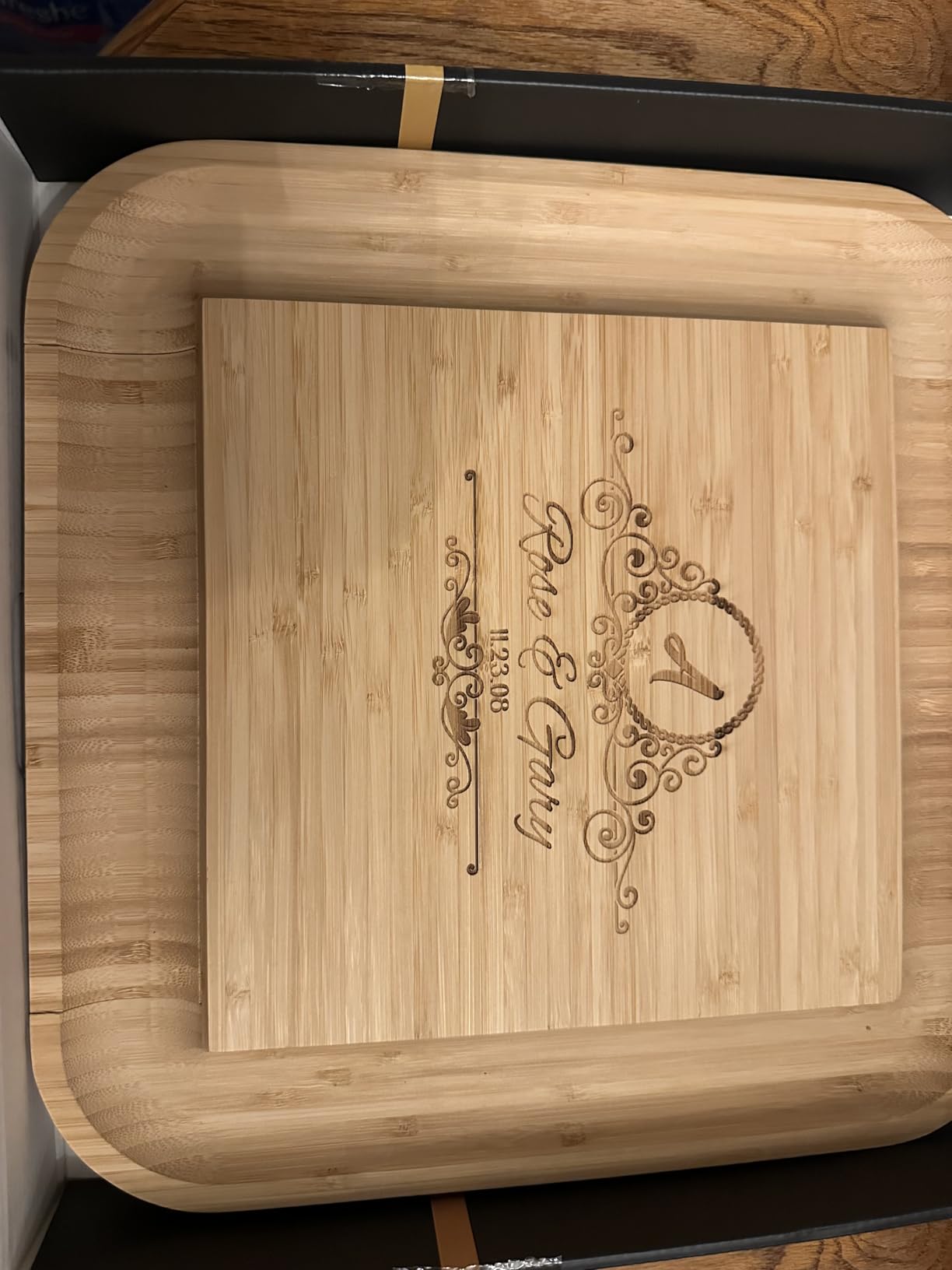 Charcuterie Boards Gift Set, Bamboo Cheese Board with Serving Accessories customer photo 1