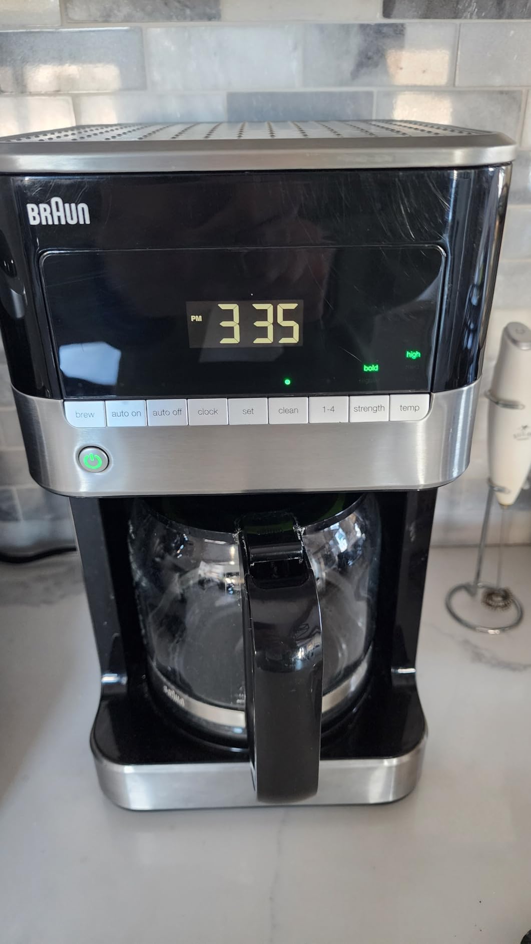 Braun BrewSense 12-Cup Drip Coffee Maker w/ 24 Hour Timer, 2 Brew Styles | Smart Cleaning Features, Anti-Drip System, 1-4 Cup Sizing, Bold and Regular Strength Brewing, 24 Hour Programmable Timer customer photo 2