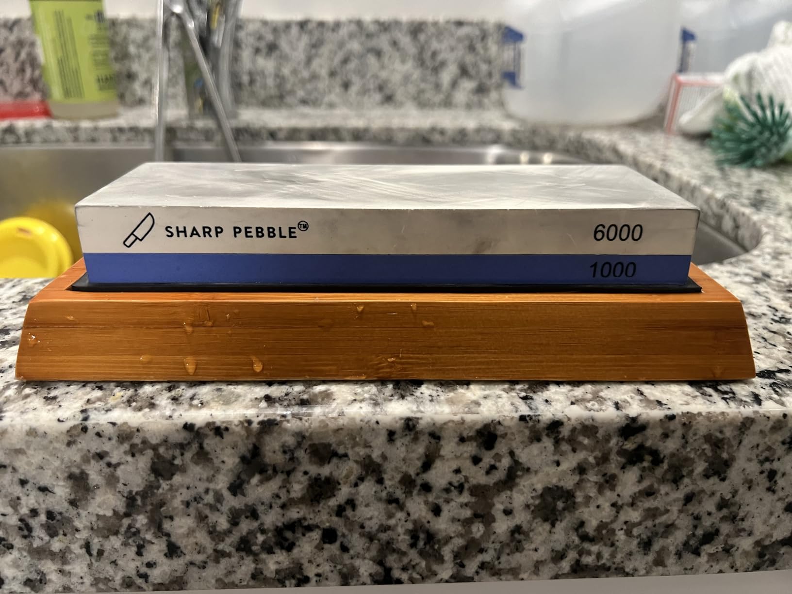 Sharp Pebble Whetstone Knife Sharpener – 1000/6000 Grit Sharpening Stone customer photo 2