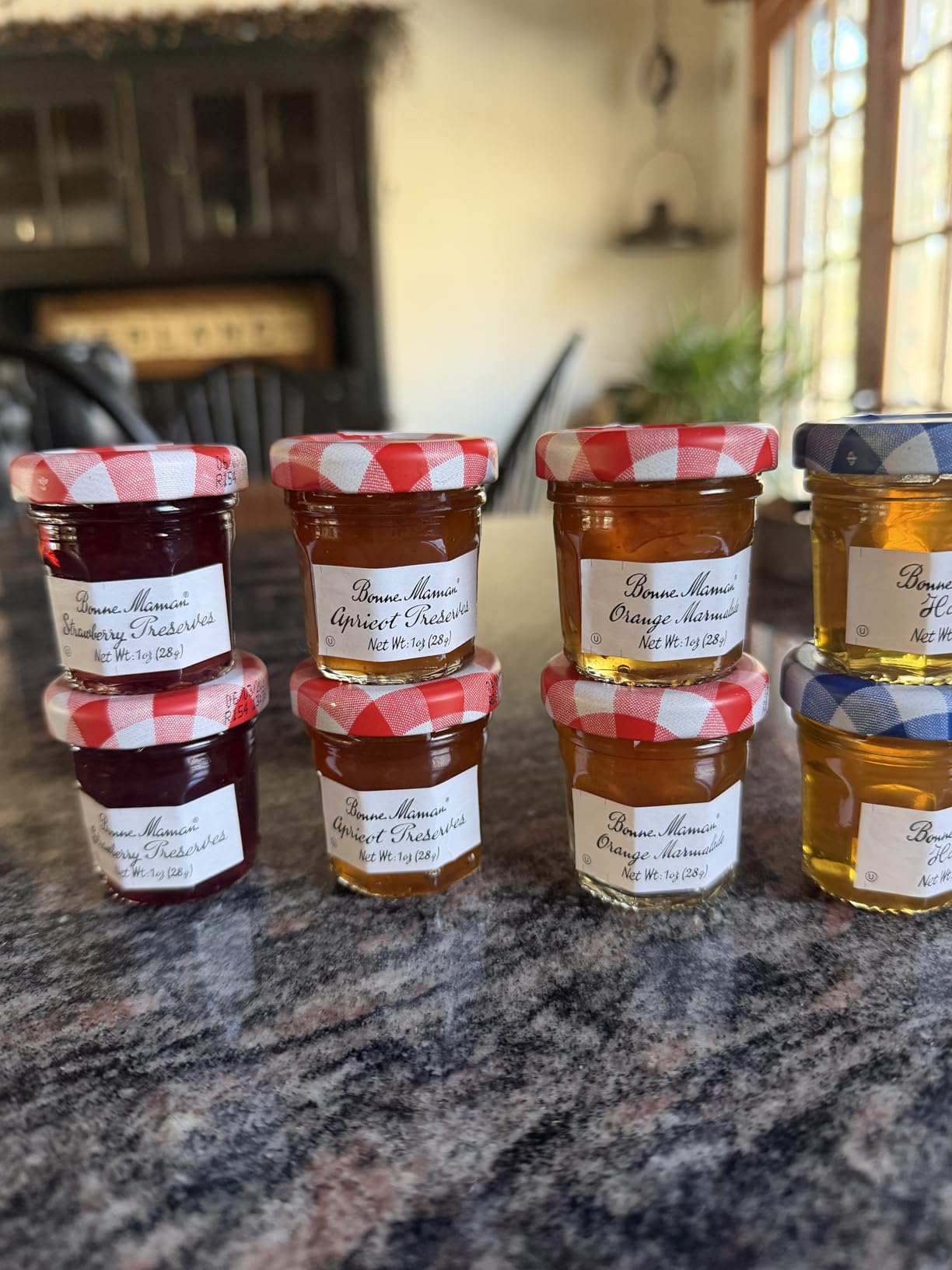 Bonne Maman Assorted Preserves - Strawberry, Apricot, Raspberry, Orange, Cherry, Honey, Grape, Blueberry - 8 jars x 1 oz customer photo 1