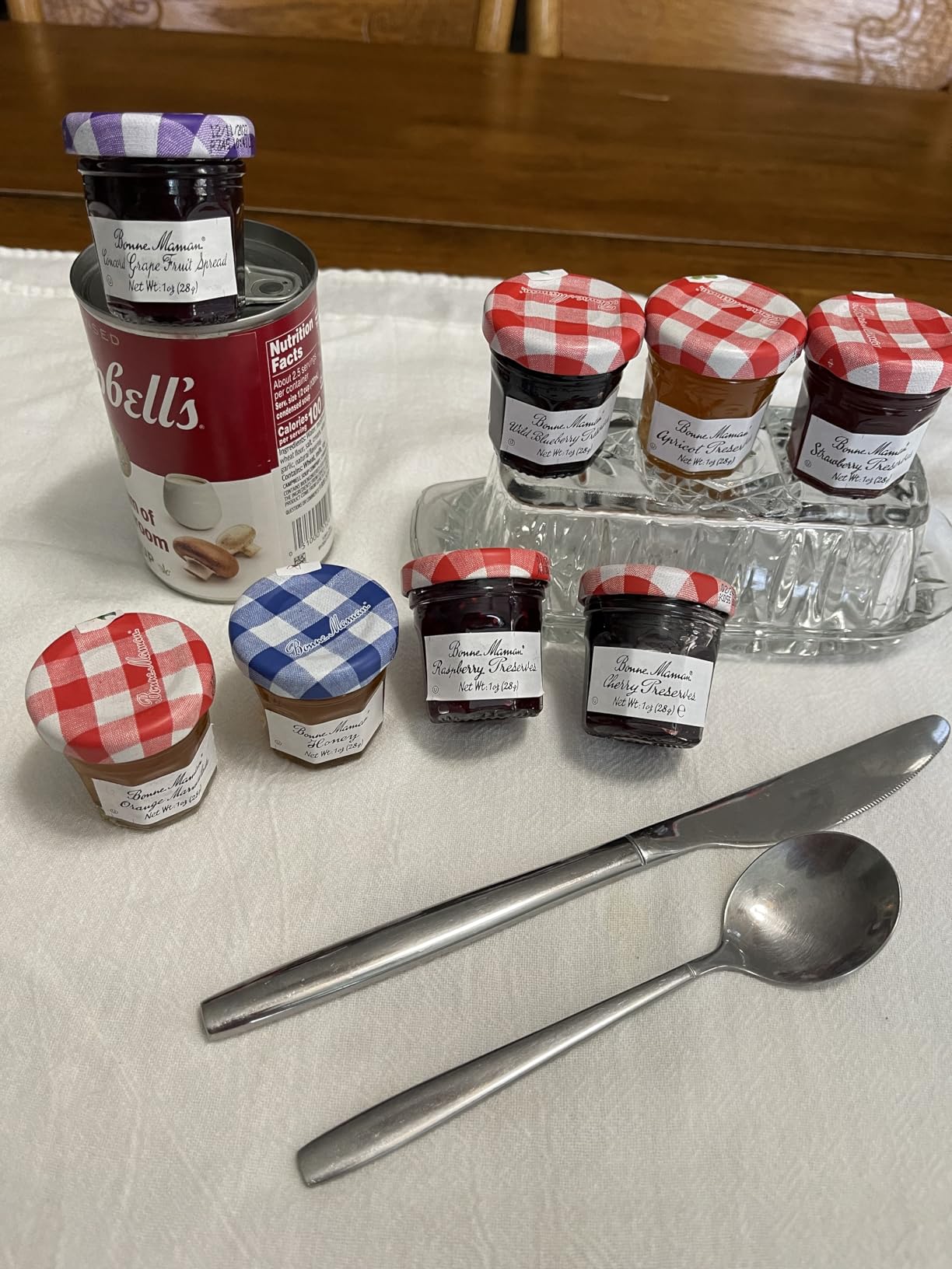 Bonne Maman Assorted Preserves - Strawberry, Apricot, Raspberry, Orange, Cherry, Honey, Grape, Blueberry - 8 jars x 1 oz customer photo 2