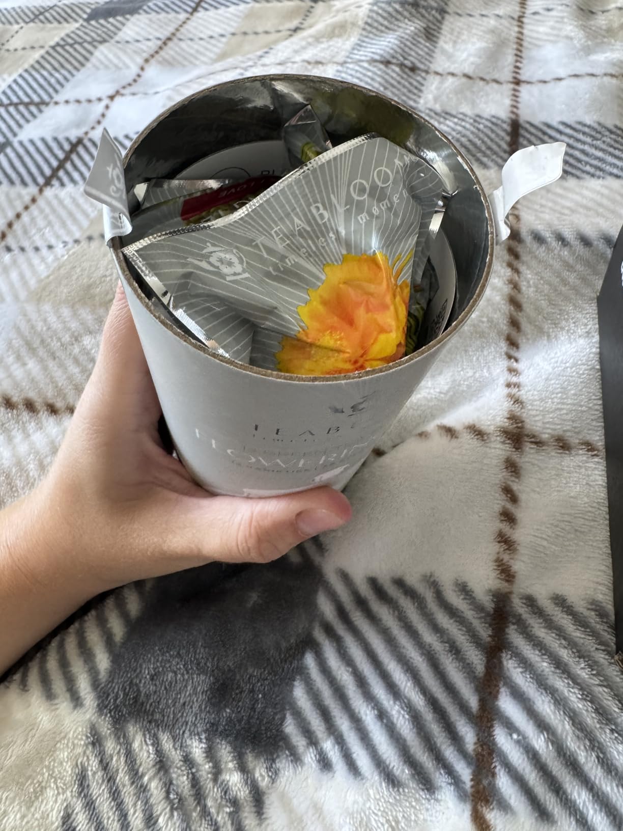 Teabloom Flowering Tea - 12 Unique Varieties of Fresh Blooming Tea Flowers - Hand-Tied Natural Green Tea Leaves & Edible Flowers - 12-Pack Gift Canister - 36 Steeps, Makes 250 Cups customer photo 2